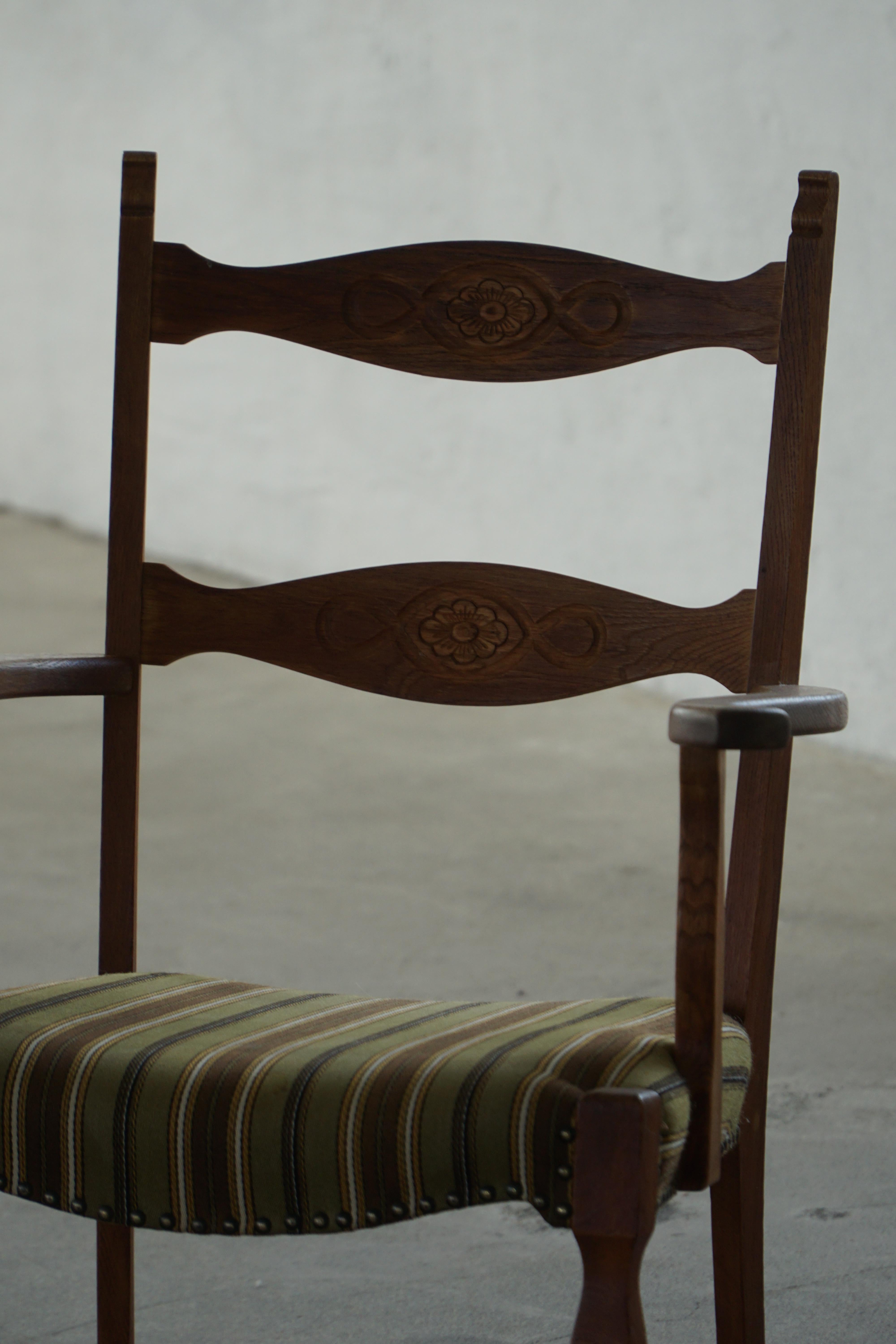 Laine Chaise à bascule en Oak, modernité danoise du milieu du siècle, Henning Kjærnulf, 1960s en vente
