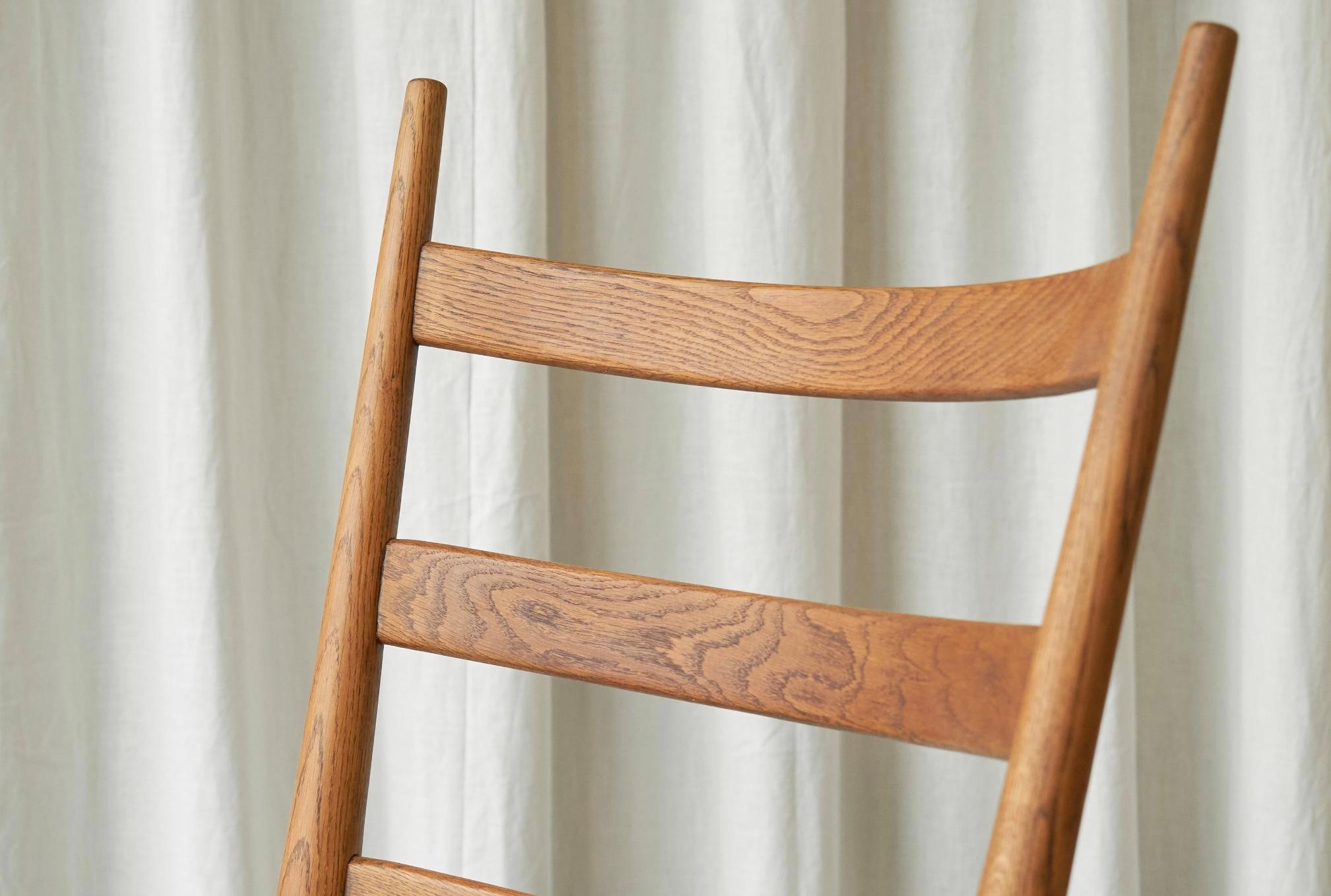 Rocking Chair in Solid Oak and Sheepskin France 1960s For Sale 2
