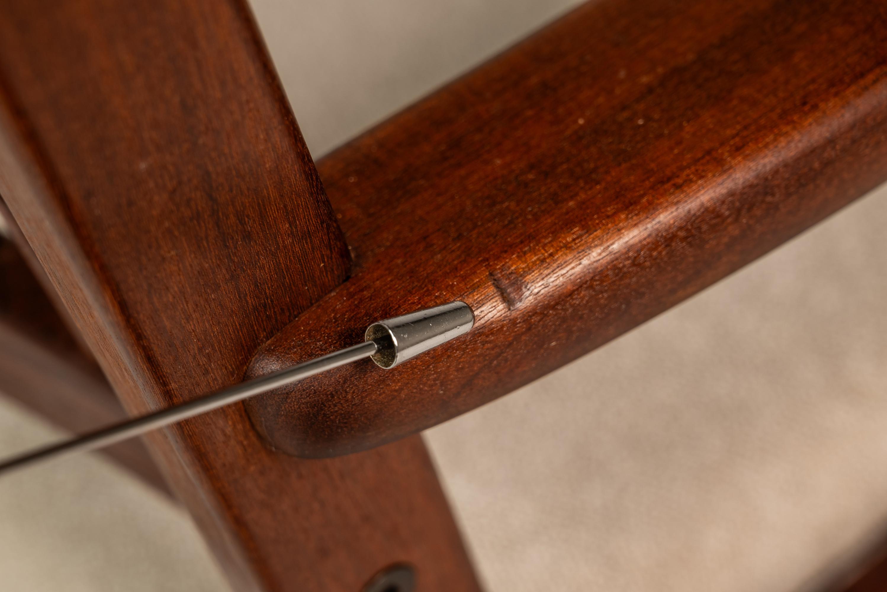 Rocking Chair in Solid Teak & Bouclé, Yngve Ekström for Swedese, Sweden, 1960s im Angebot 5