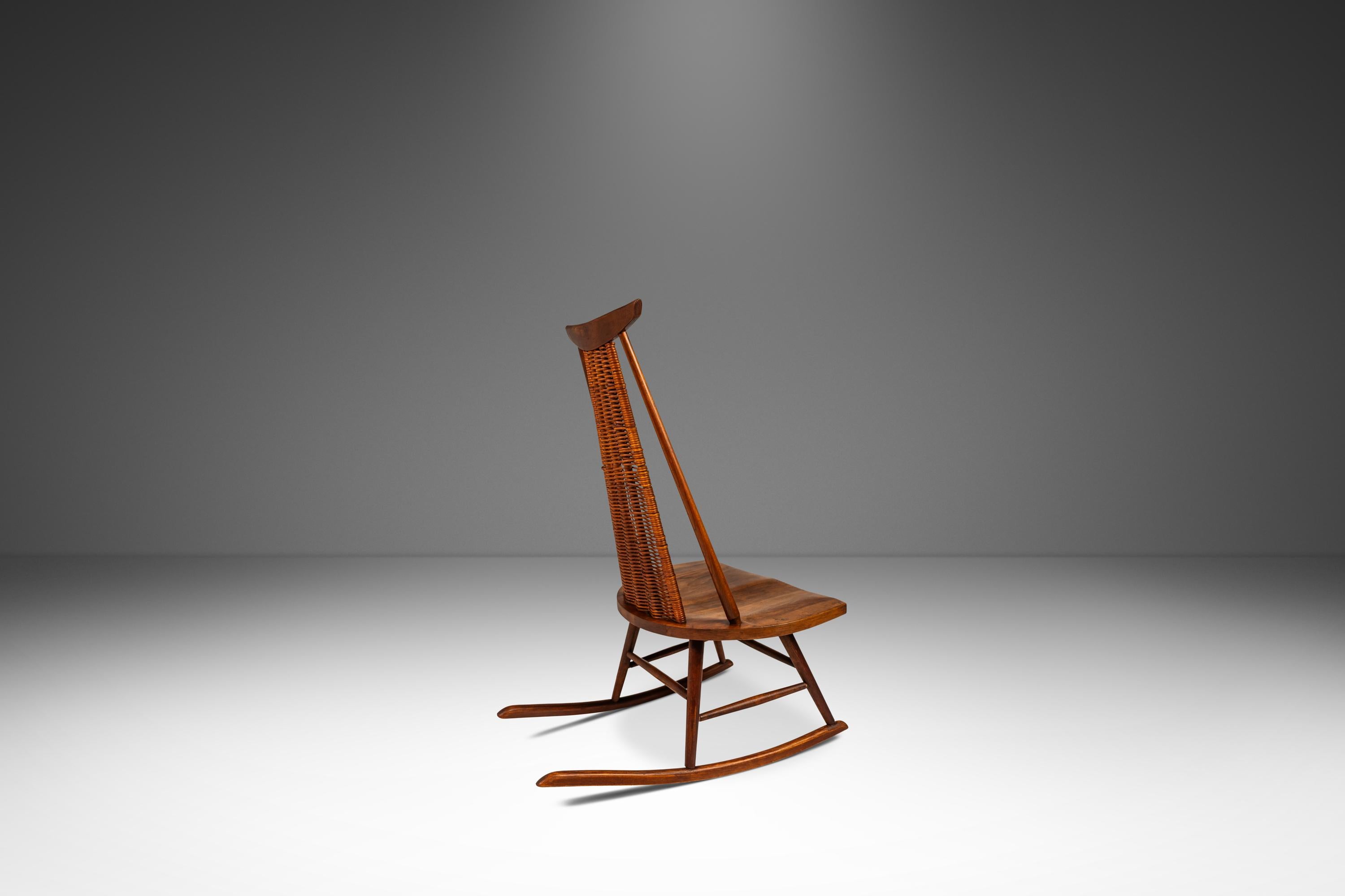 Mid-Century Modern Rocking Chair in Walnut, Arthur Umanoff, Washington Woodcraft, USA, c. 1960's