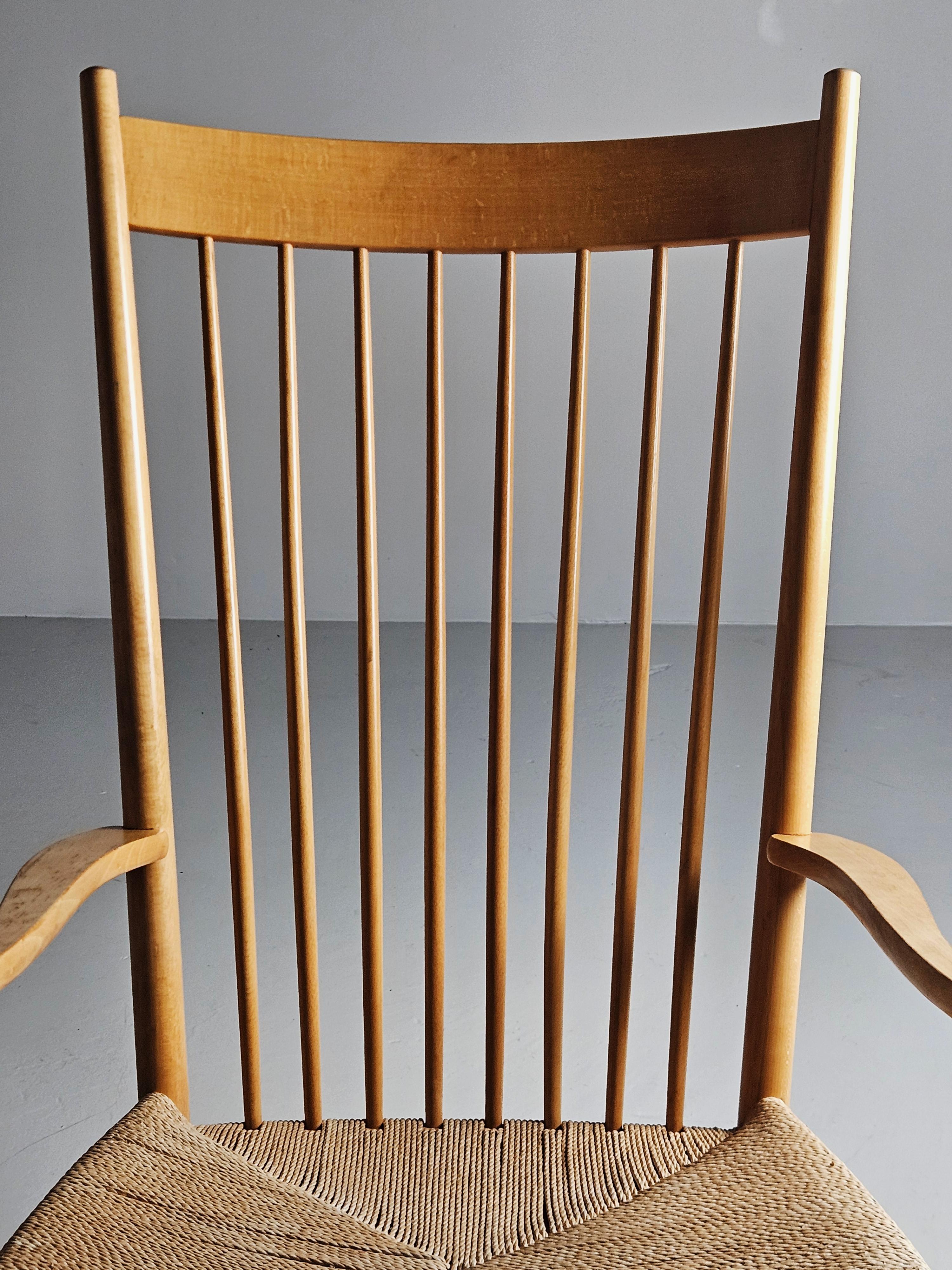Sedia a dondolo 'J16' di Hans J. Wegner, Danimarca, anni '60 in vendita 2