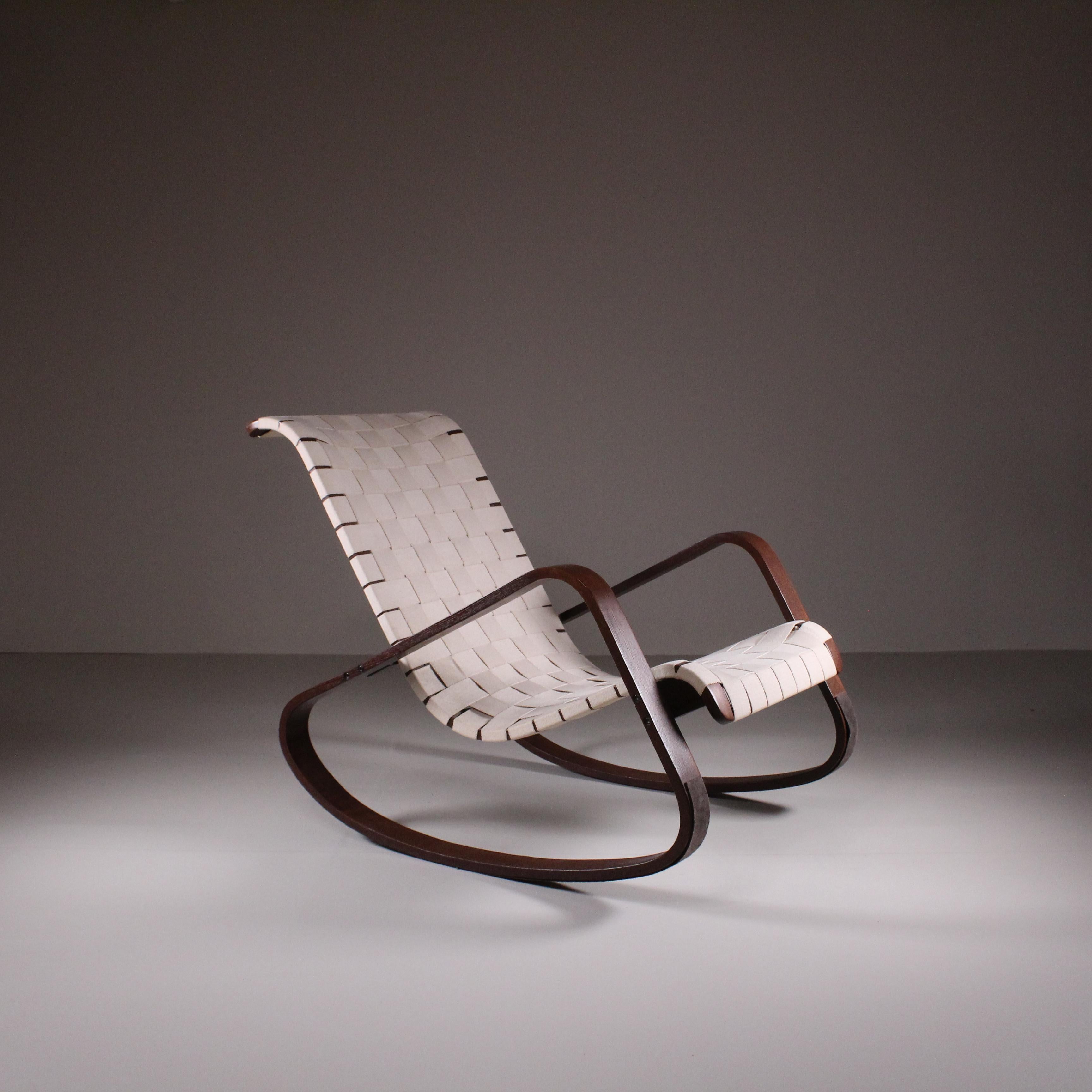 Modern Rocking Chair, Luigi Crassewig For Sale