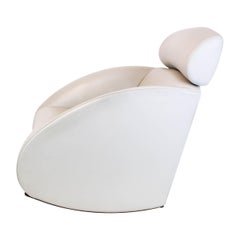 Rocking Chair Mama Baleri Italy Beige Leather Design by Denis Santachiara, 1995