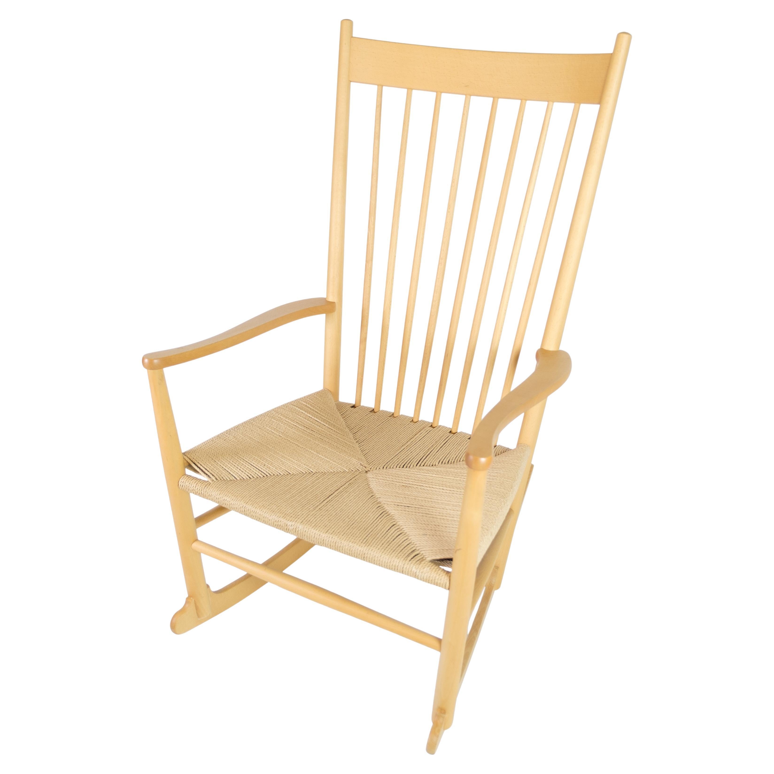 Rocking Chair Model J16 Made In Beech By Hans J. Wegner For FDB