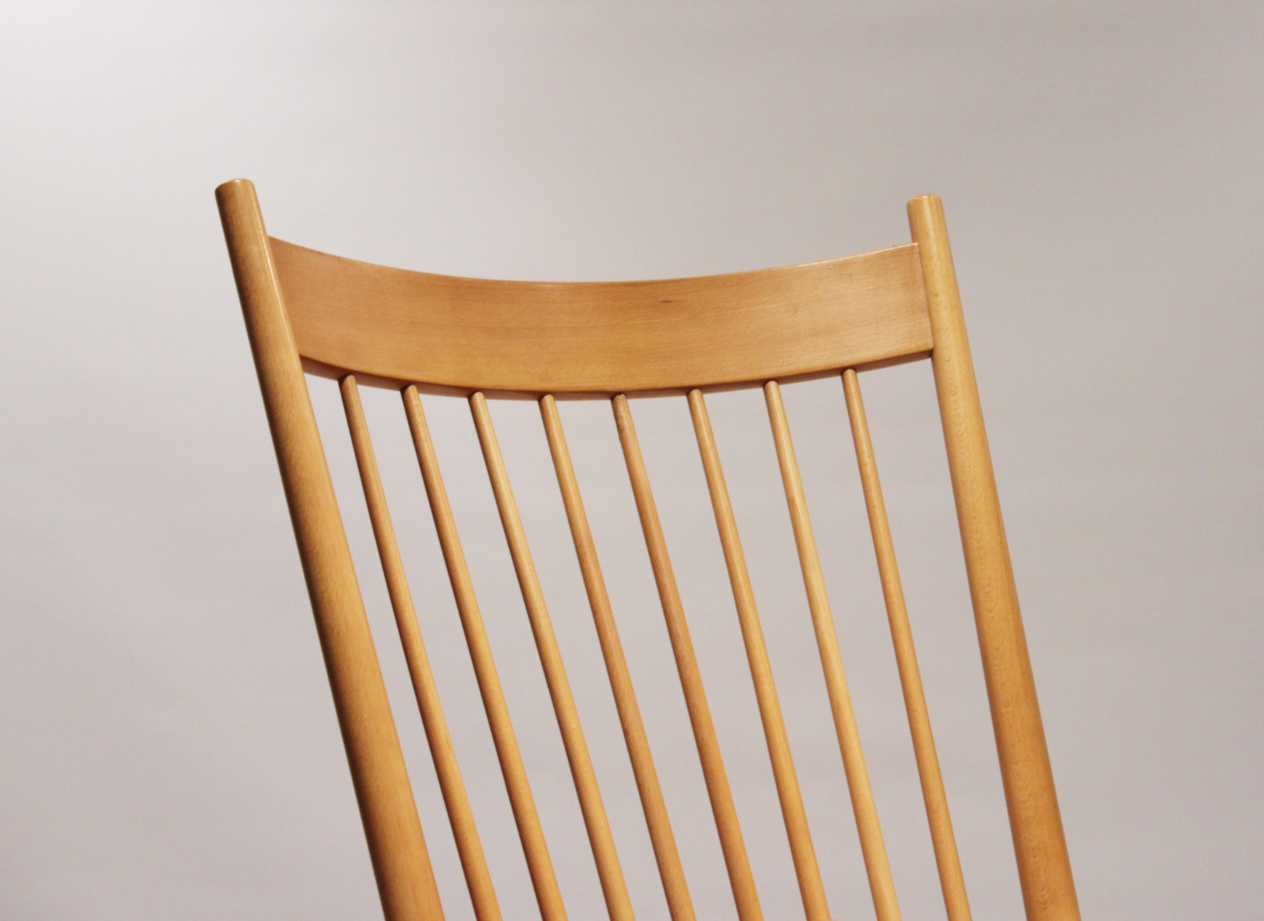 Rocking Chair, Model J16, of Beech by Hans J. Wegner, 1960s In Good Condition In Lejre, DK