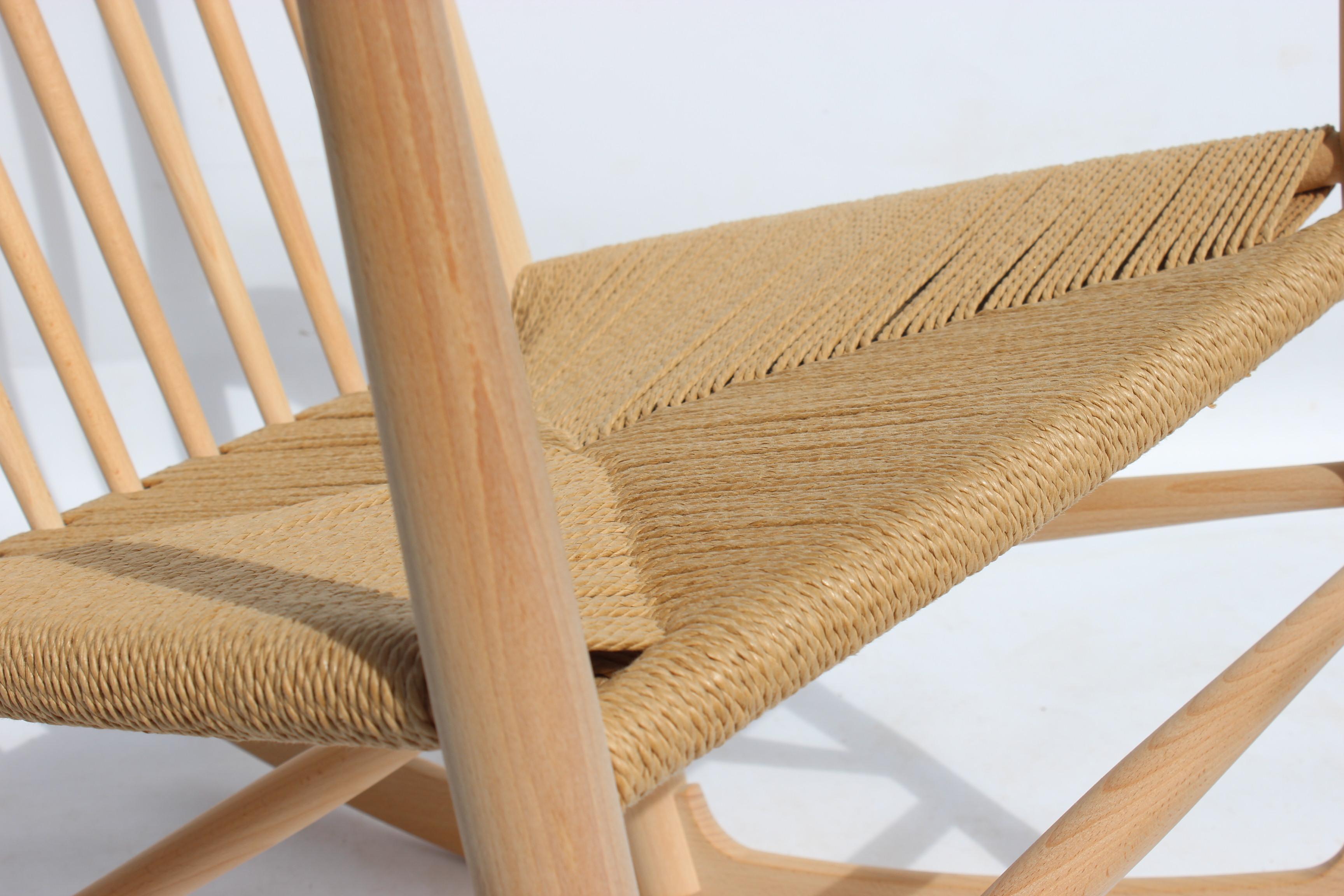 Rocking Chair, Model J16, of Beech, by Hans J. Wegner and Fredericia In Good Condition In Lejre, DK