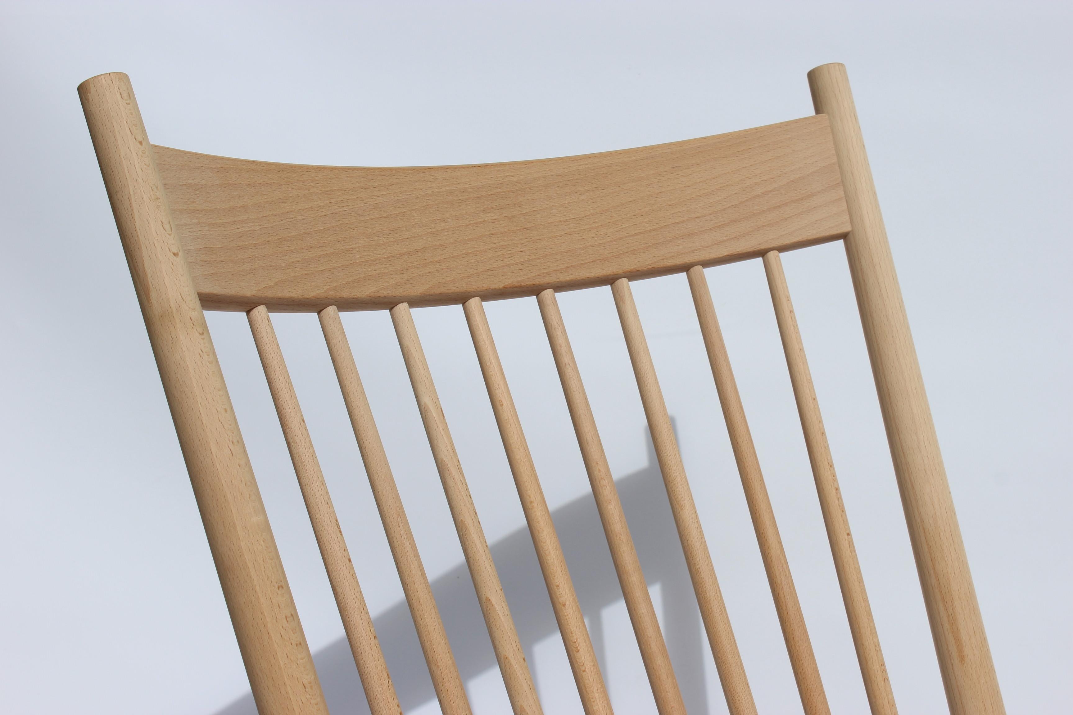 Mid-20th Century Rocking Chair, Model J16, of Beech, by Hans J. Wegner and Fredericia