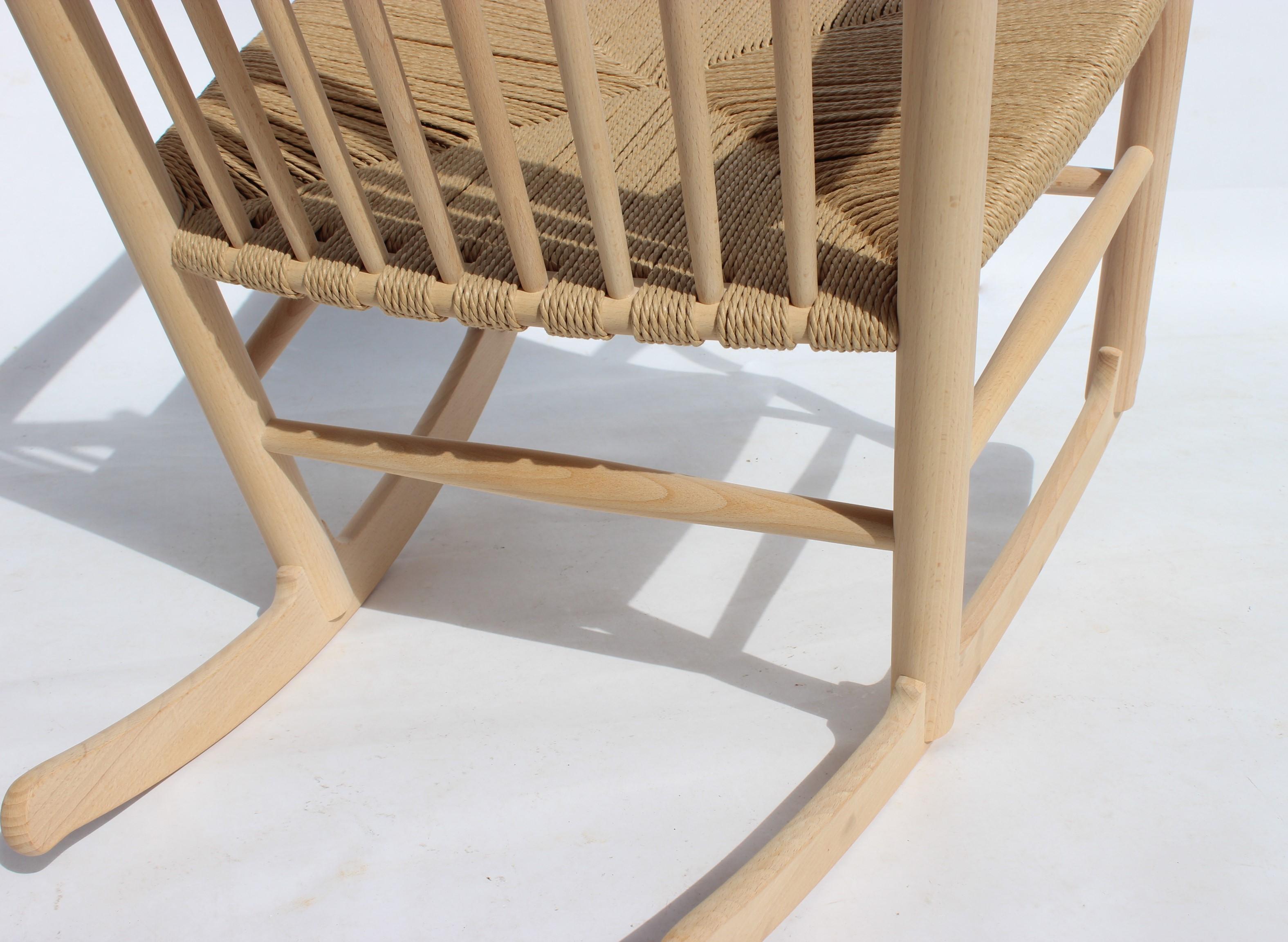 Rocking Chair, Model J16, of Beech, by Hans J. Wegner and Fredericia 1