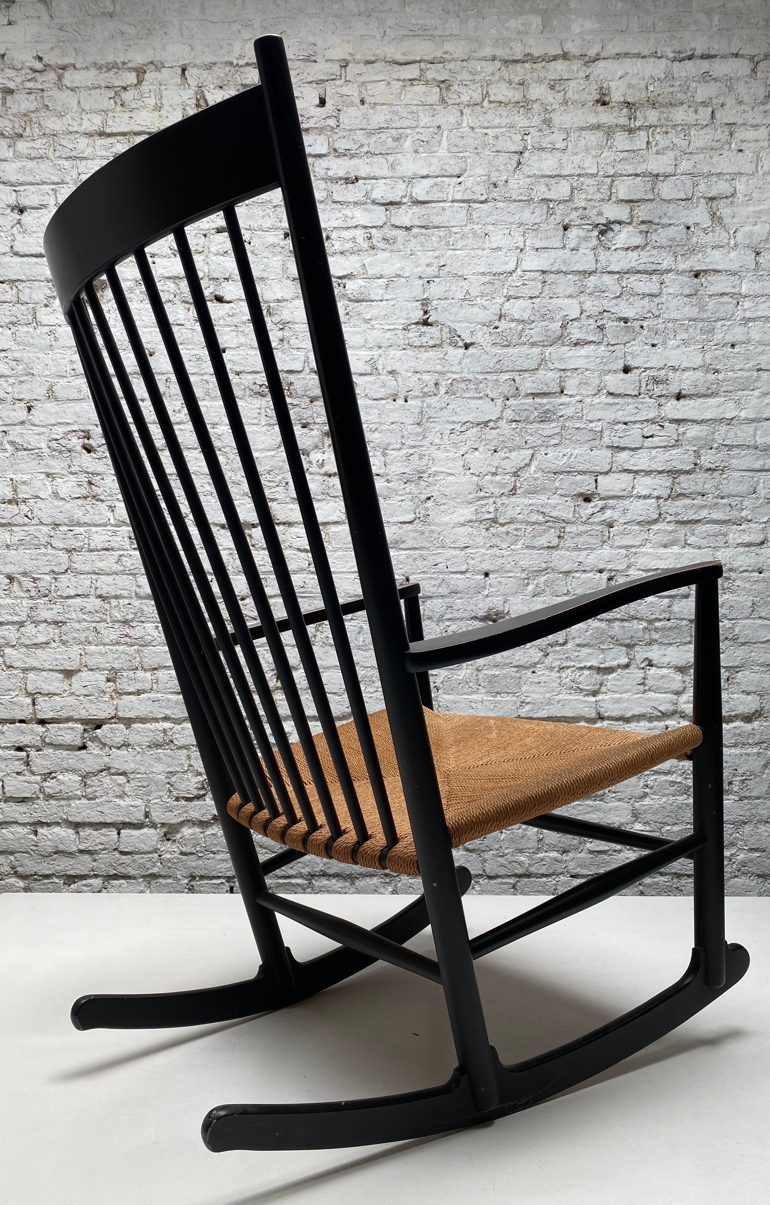 Scandinavian Modern Rocking Chair Model No. J.16 by Hans Wegner for FDB Møbler, Denmark, 1950s