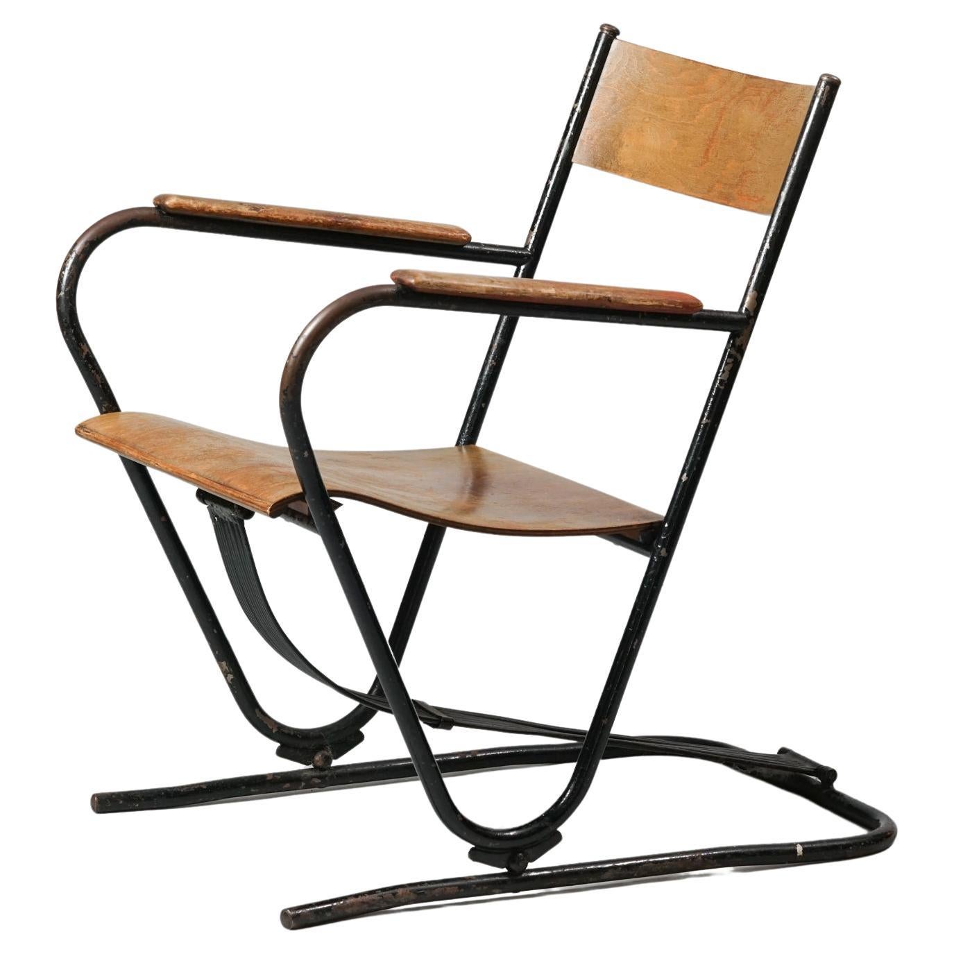 FInnish Rocking Chair Model "Sirkka", Veljekset Lampila, 1930s For Sale