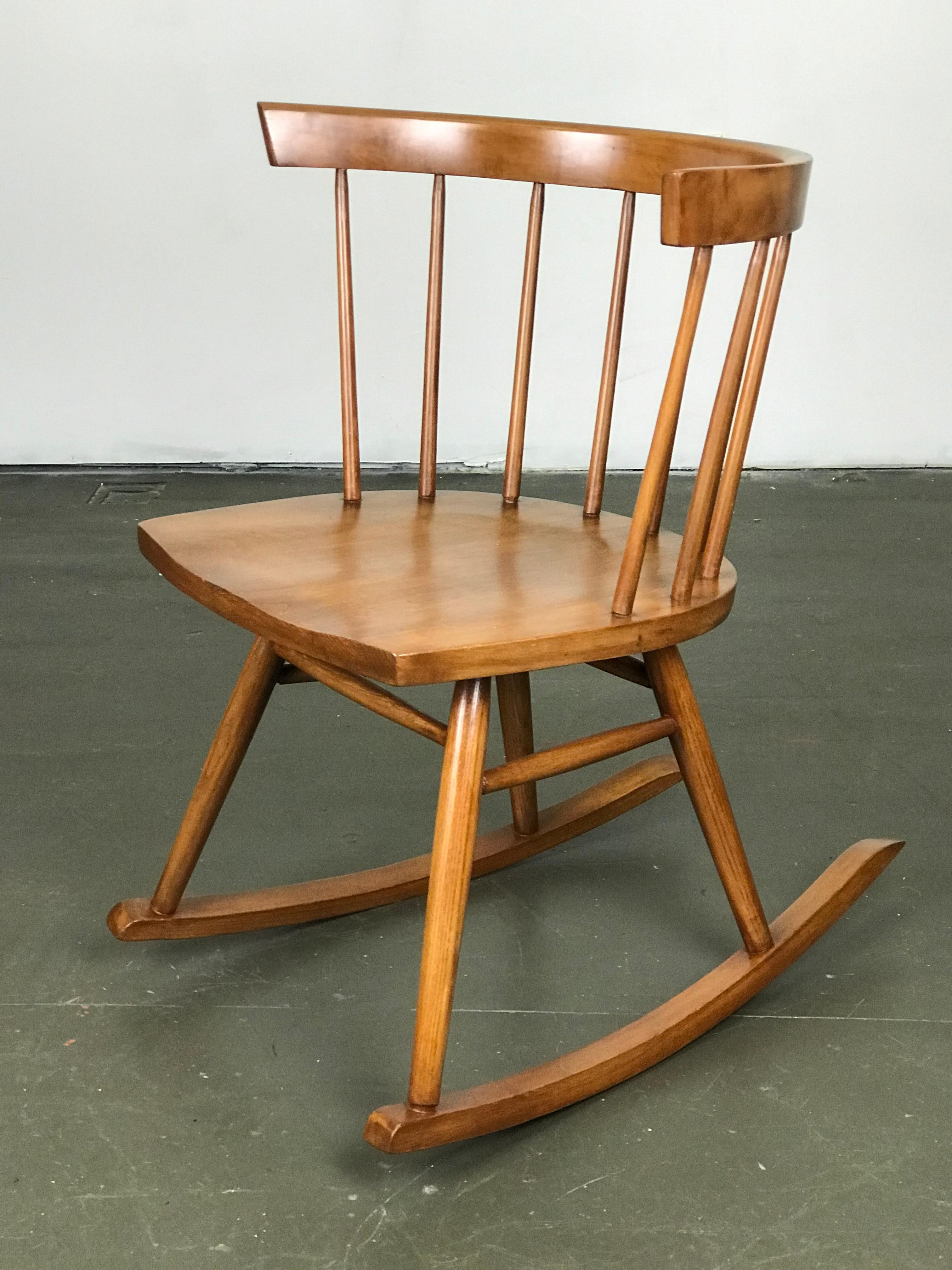 Mid Century Rocker Rocking Chair of Elmwood by Lucian Ercolani for Ercol 1