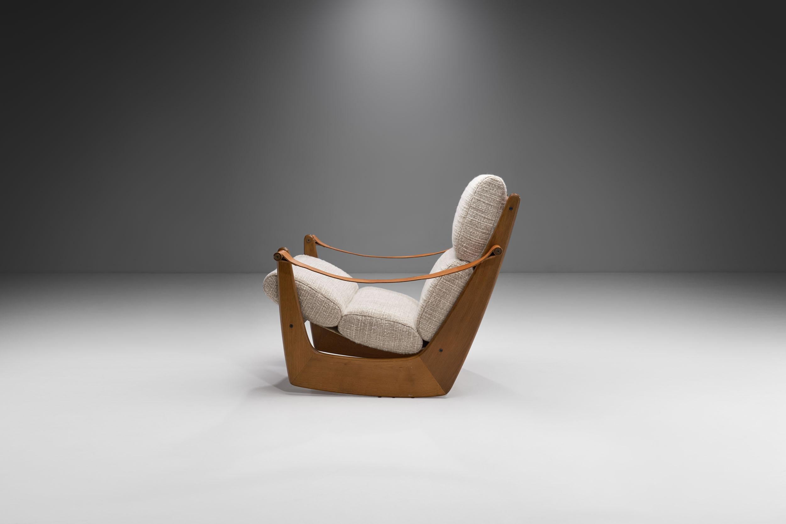 Scandinavian Modern Rocking Chair of Oak by Bent Møller Jepsen, Denmark, ca 1960s