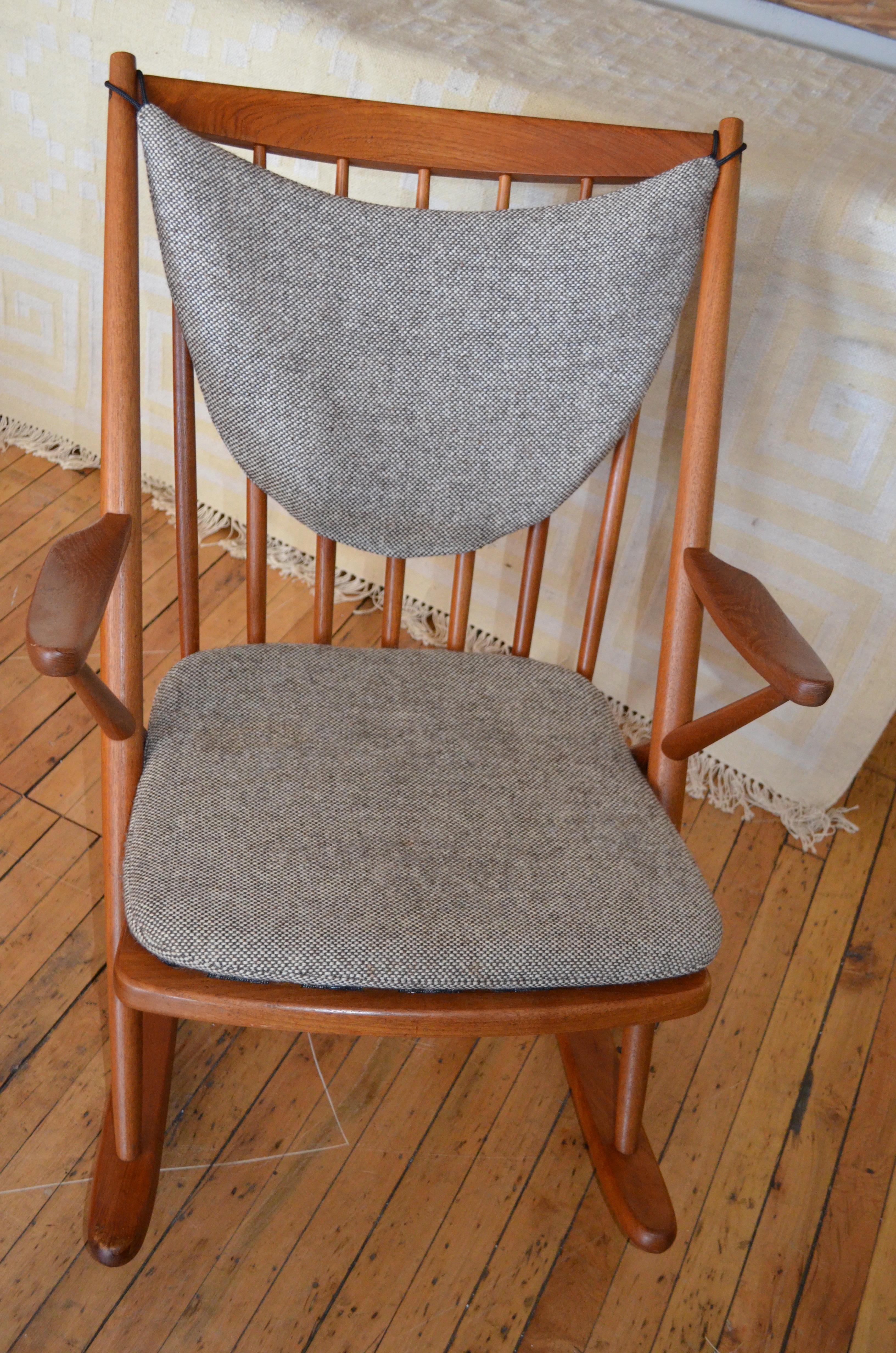 Rocking Chair of Teak, Frank Reenskaug Design for Bramin Mobler, Midcentury 3
