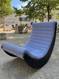 Rocking Chair, Relaxer, Verner Panton, 1970s, Rosenthal, Midcentury Armchair Vtg