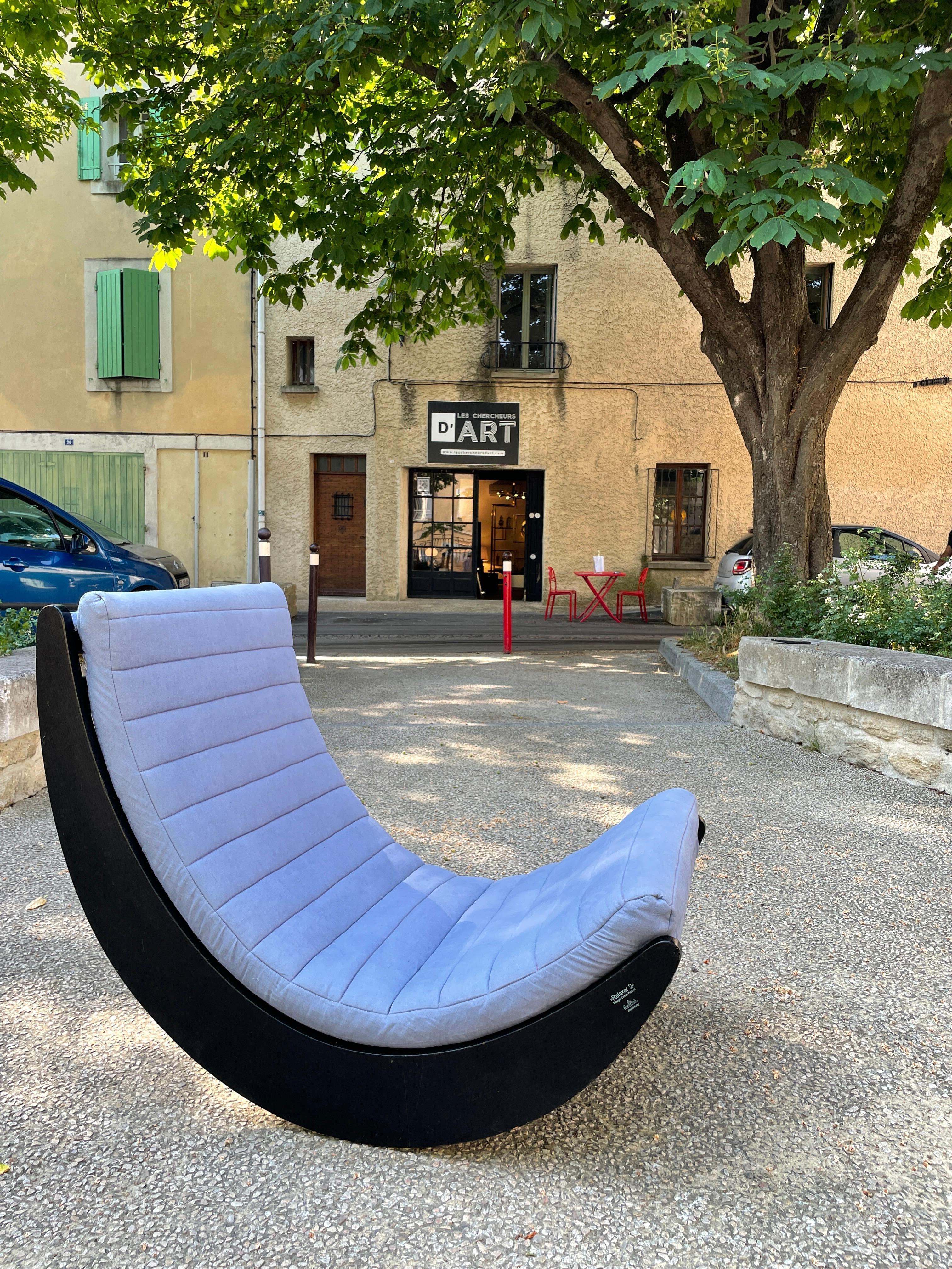 Allemand Fauteuil à bascule, relaxateur, Verner Panton, 1970, Rosenthal, fauteuil du milieu du siècle Vtg en vente