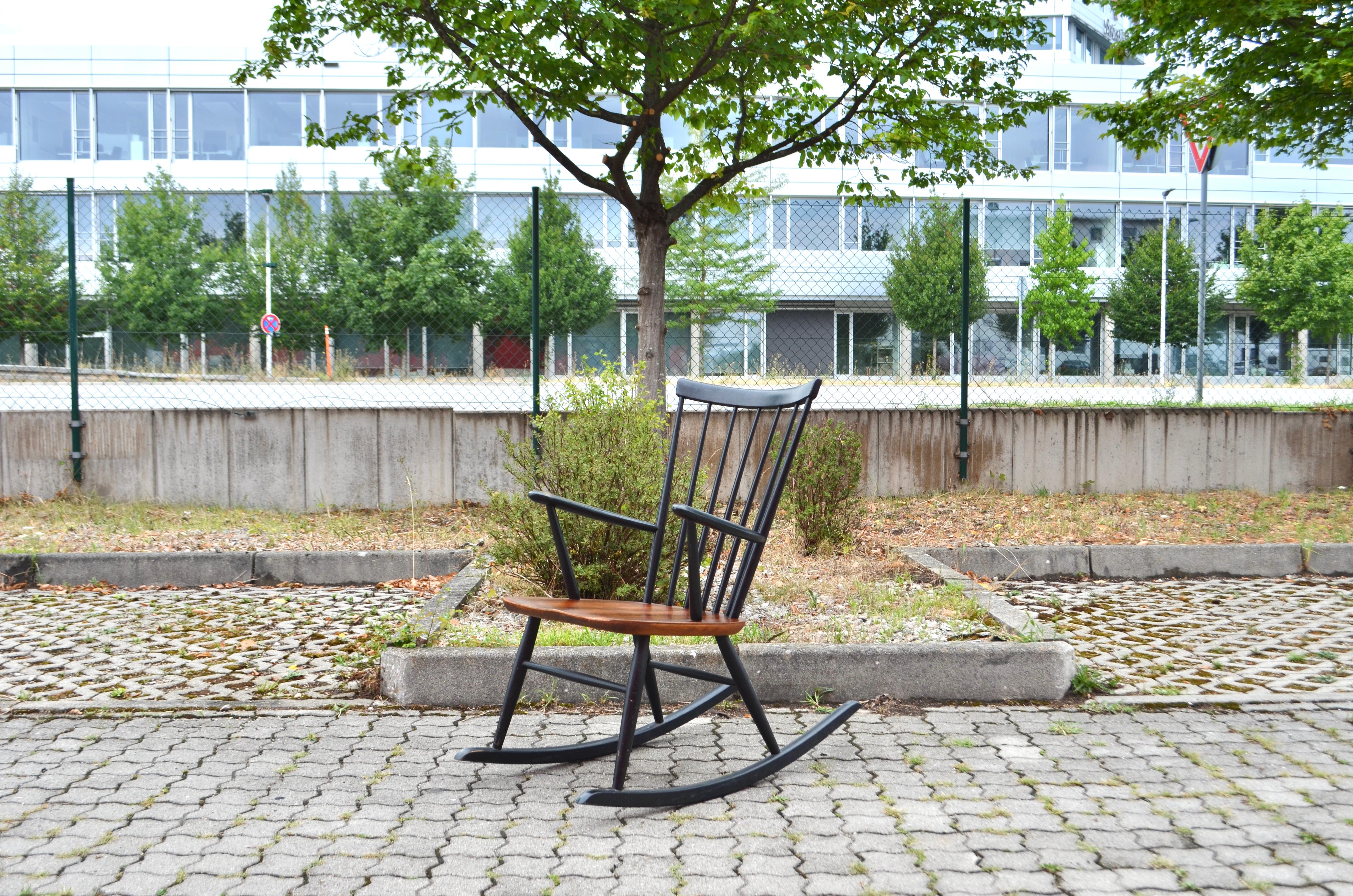 Swedish Rocking Chair Rocker Design by Sven Erik Fryklund by Hagafors For Sale