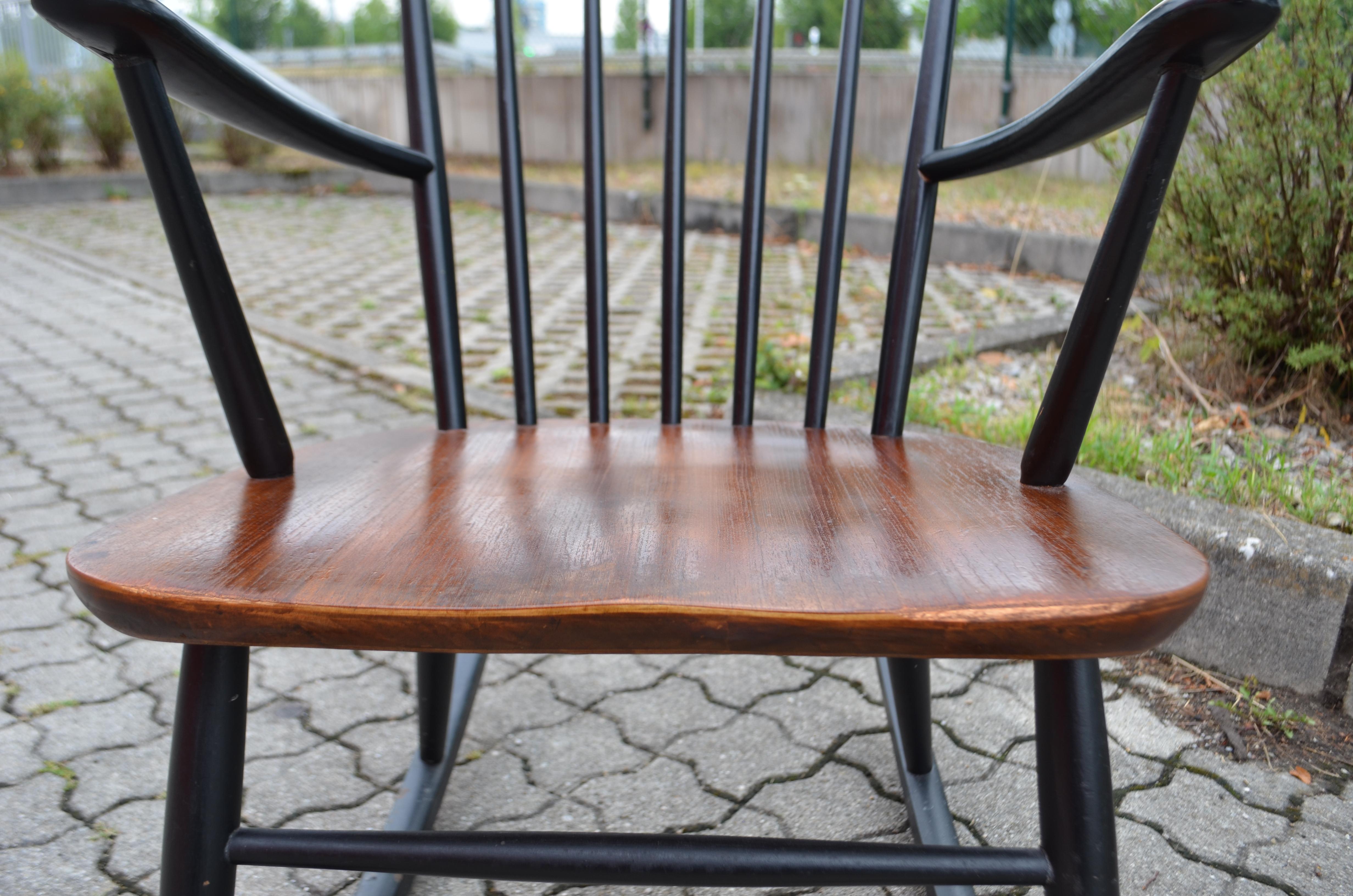 Beech Rocking Chair Rocker Design by Sven Erik Fryklund by Hagafors For Sale