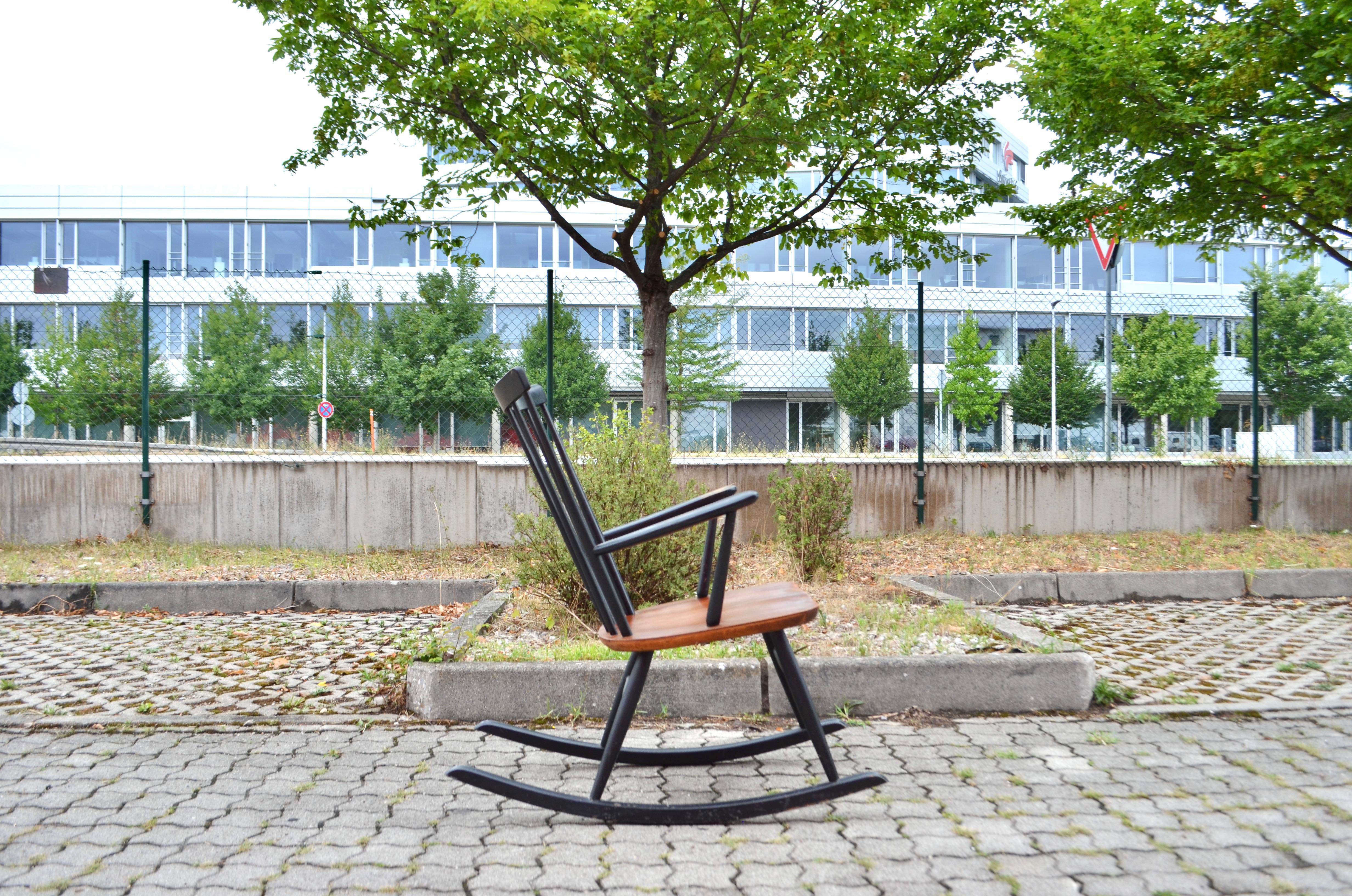 Rocking Chair Rocker Design by Sven Erik Fryklund by Hagafors For Sale 1