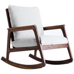Momento Solid Wood Armchair, Walnut in Hand-Made Natural Finish, Contemporary