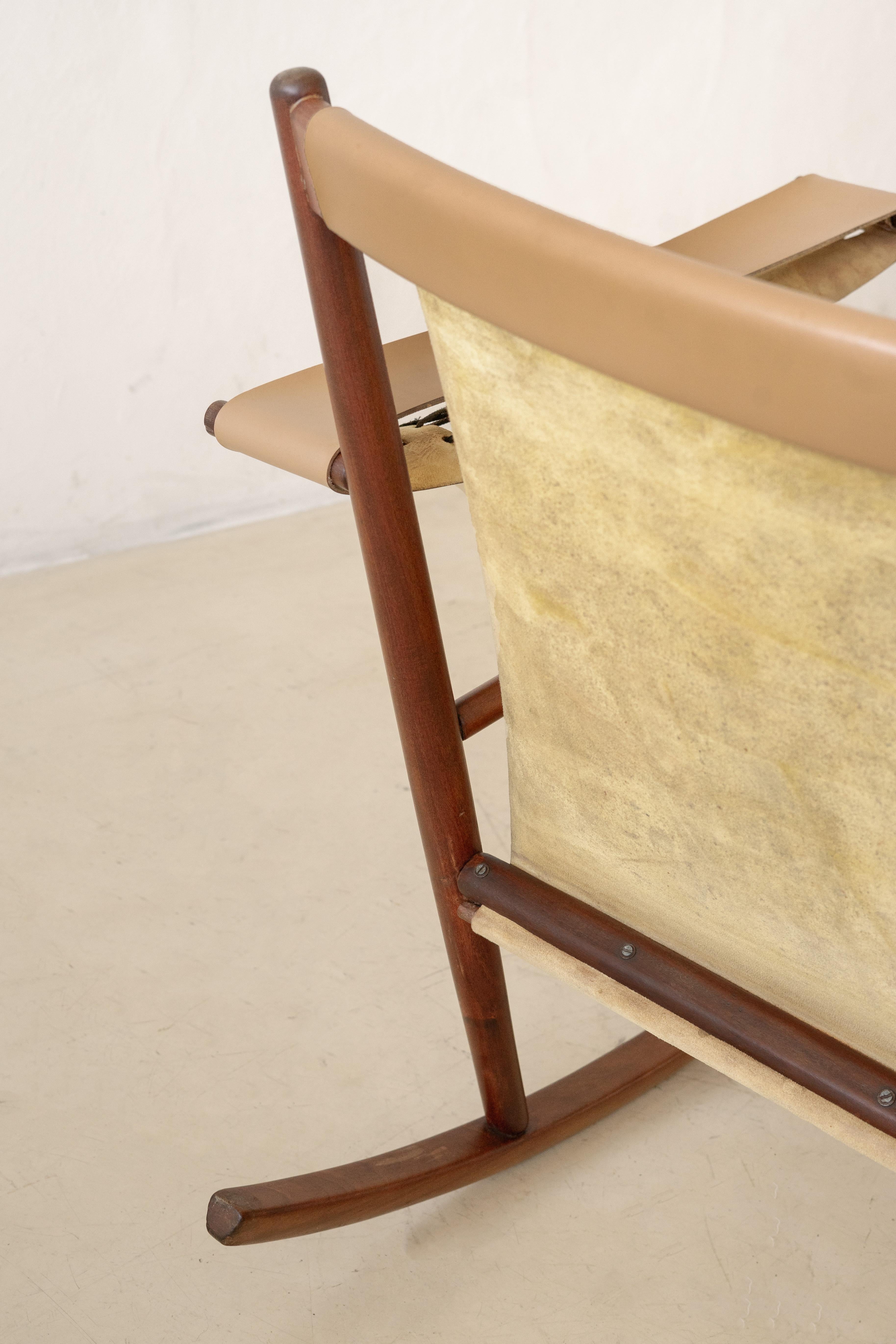 Brésilien Rocking Chair, Tenreiro, Mid-century design, Brazilian Design, Rosewood, 1940s en vente