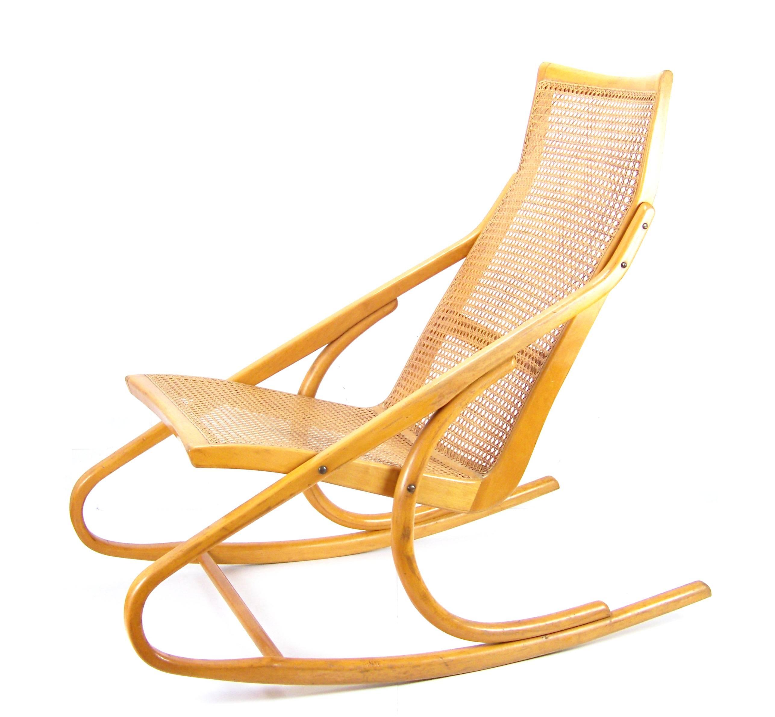 Czech Rocking Chair Ton, Arch Antonín Šuman, circa 1965