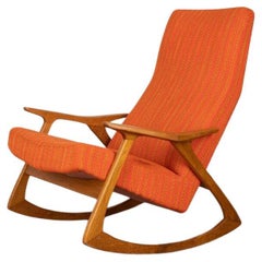 Rocking Chair Vintage, 1960s, Orange Danish Design