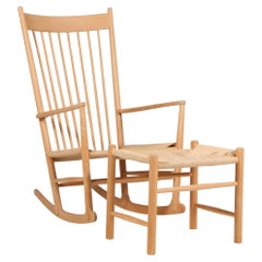 Rocking Chair with ottoman by Hans J. Wegner, Model J16