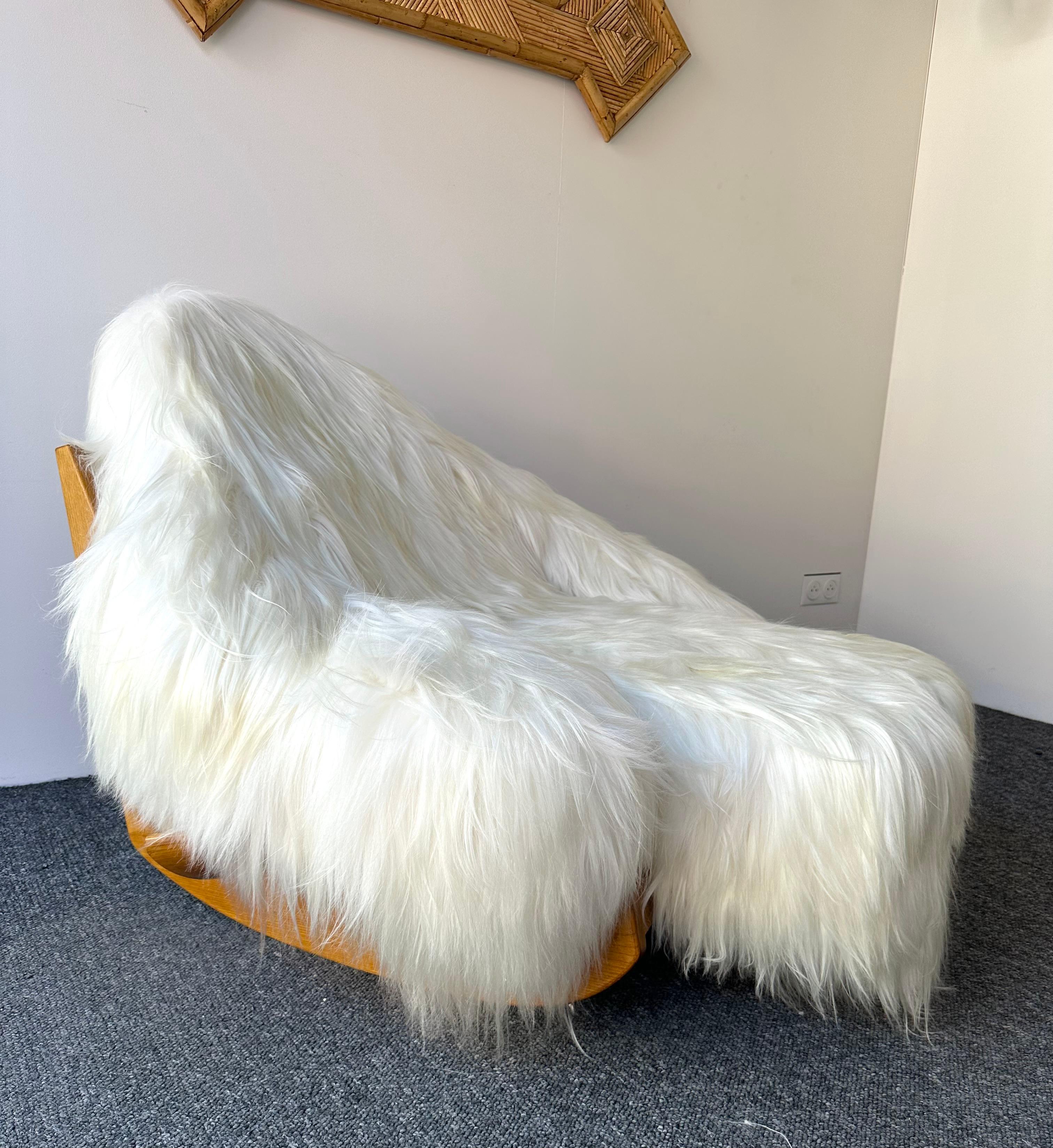 Mid-Century moderno Sedia a dondolo Yeti di Mario Scheichenbauer per Elam, Italia, anni '60 in vendita