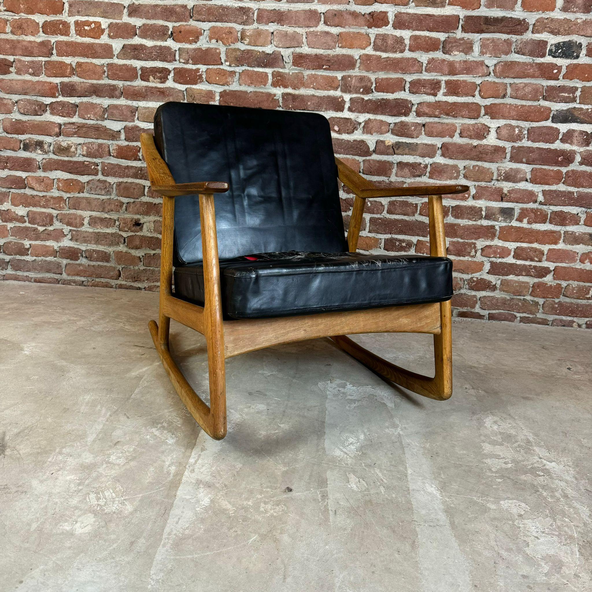 Mid-20th Century Rocking chairs in oak wood, H. Brockmann Petersen for Randers
