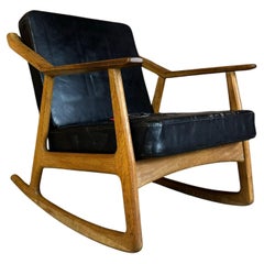 Rocking chairs in oak wood, H. Brockmann Petersen for Randers