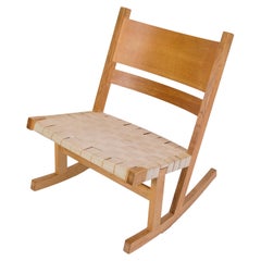 Sedia a dondolo modello GE674 in Oak Oak di Hans J. Wegner per Getama