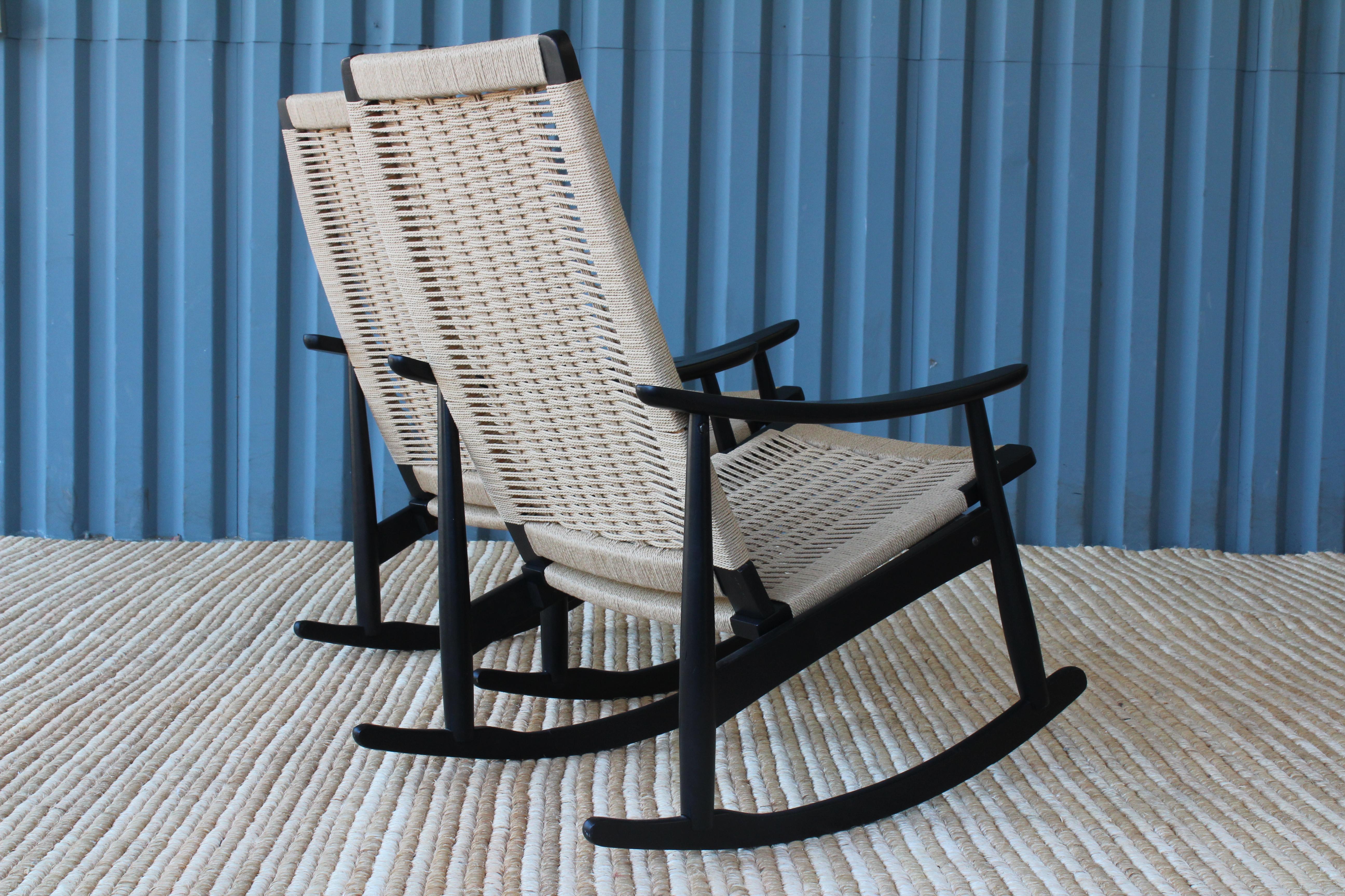 Rocking Chairs with Woven Seats, 1960 2