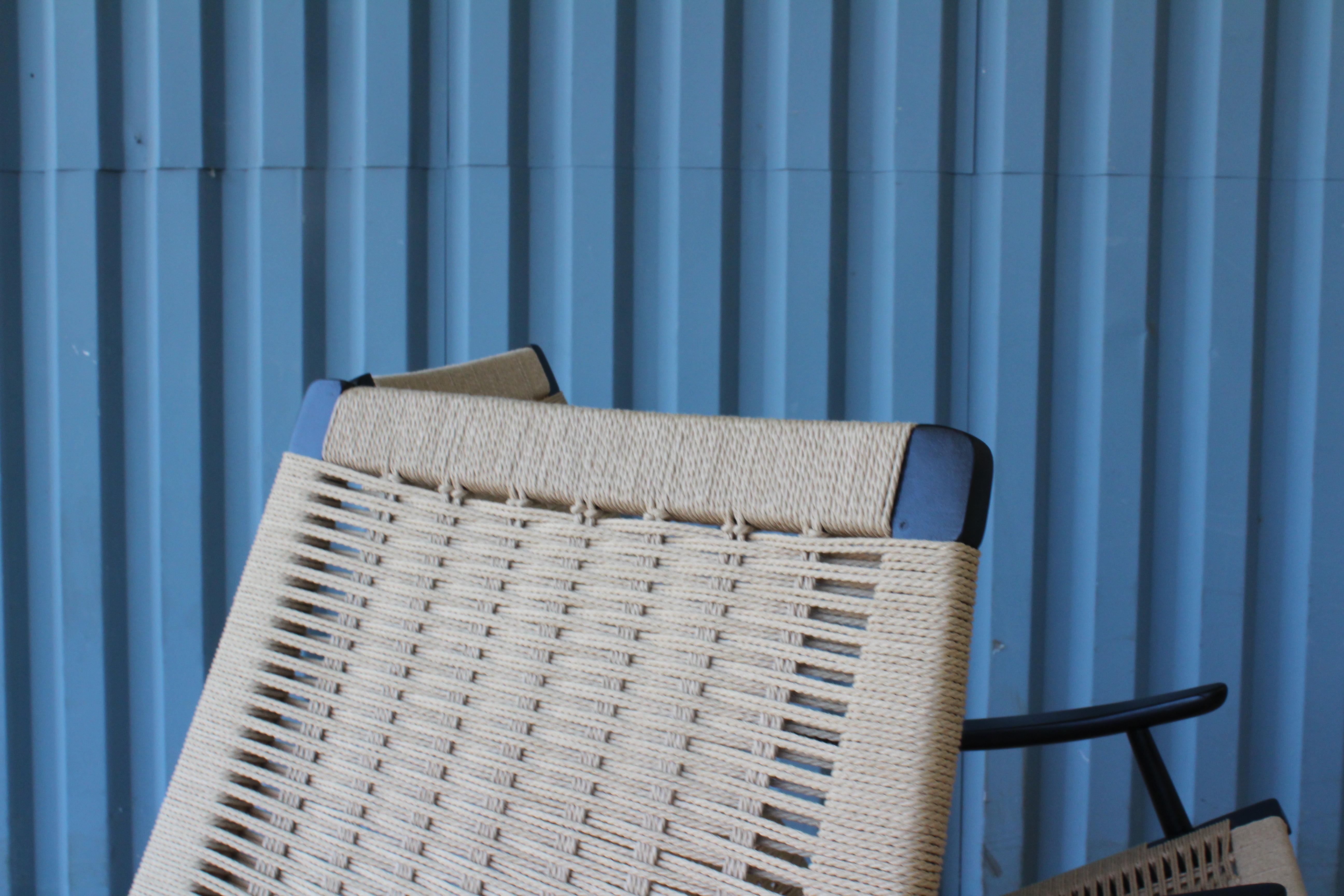 Mid-Century Modern Rocking Chairs with Woven Seats, 1960