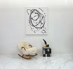 Rocking Clam Chair, Curly Sheepskin by Arnold Madsen, Madsen & Schubell, 1944