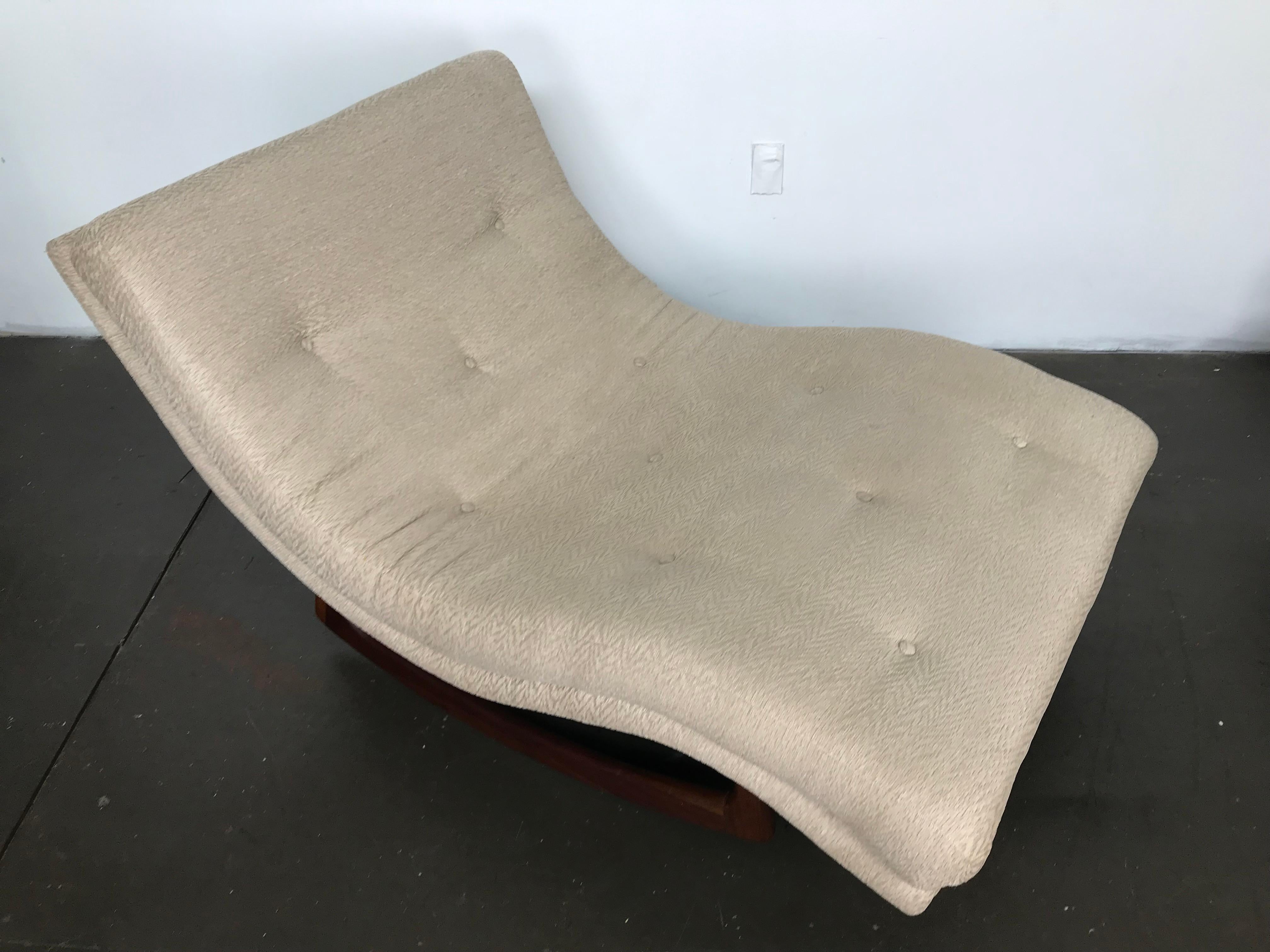 Fabric Rocking Wave Chaise by Adrian Pearsall for Craft Associates