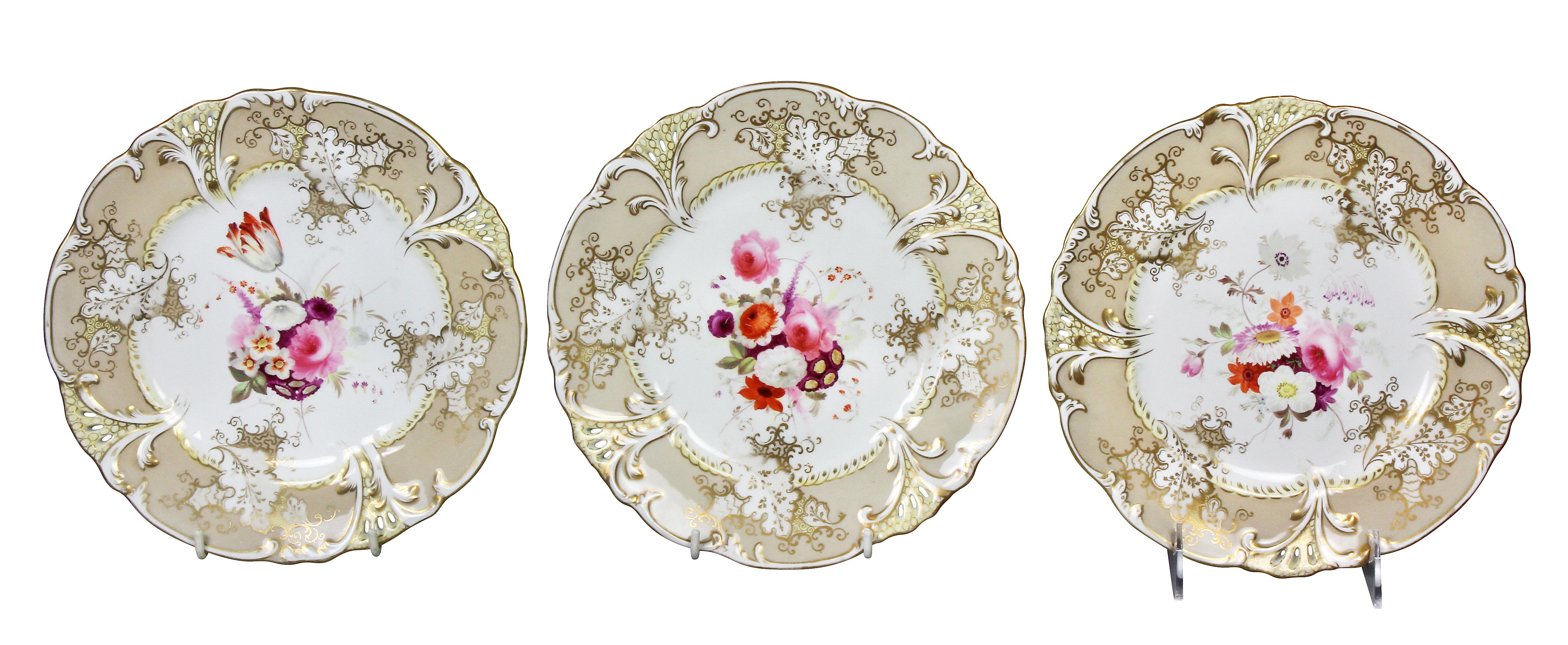 Rockingham Porcelain Dessert Set at 1stDibs