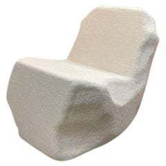Rocklounge Signed Rock Shaped Chair with Ottoman by Rockstool Paris