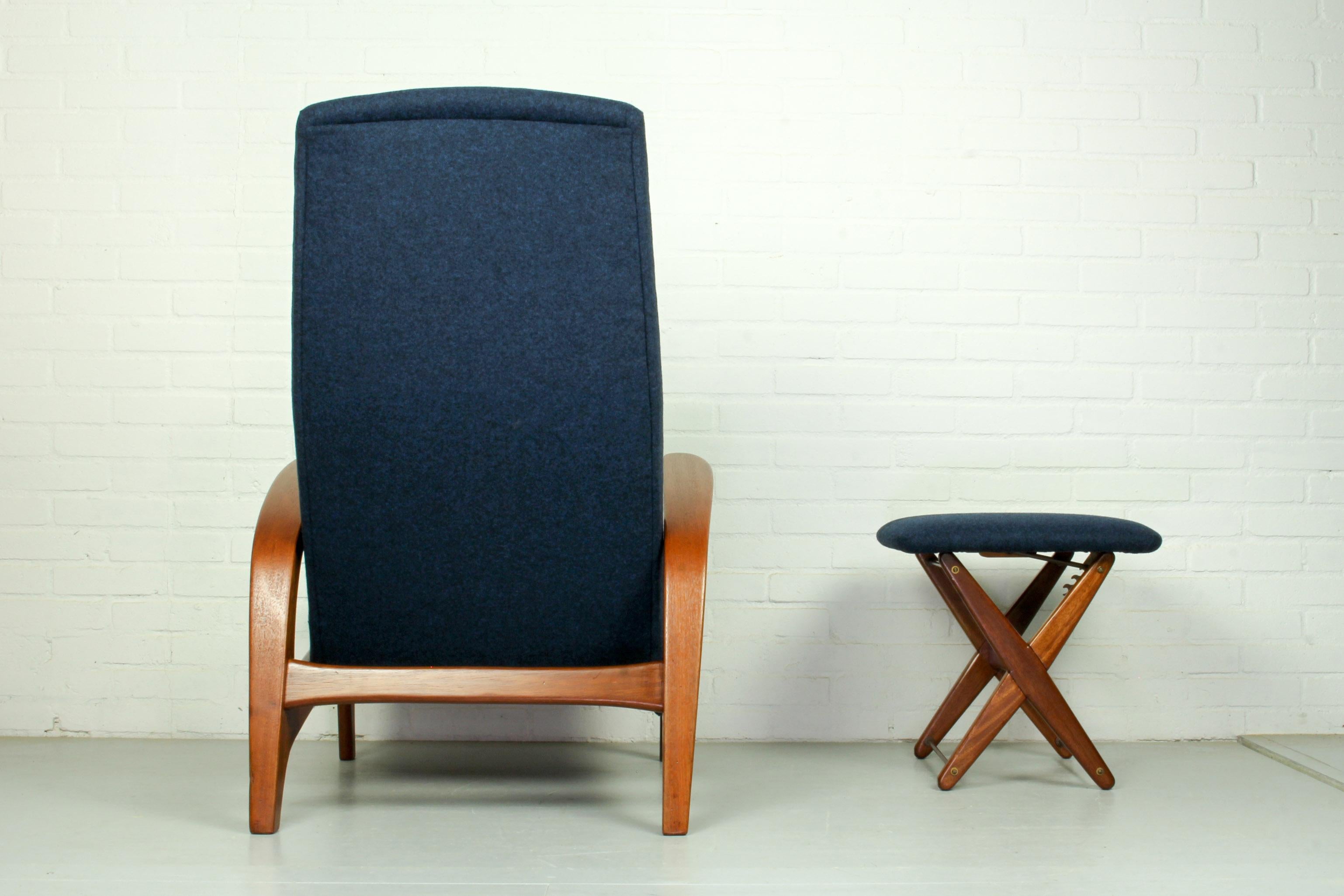 Dutch Rock n Rest Lounge Chair and Foot Stool by Gimson & Slater, circa 1960