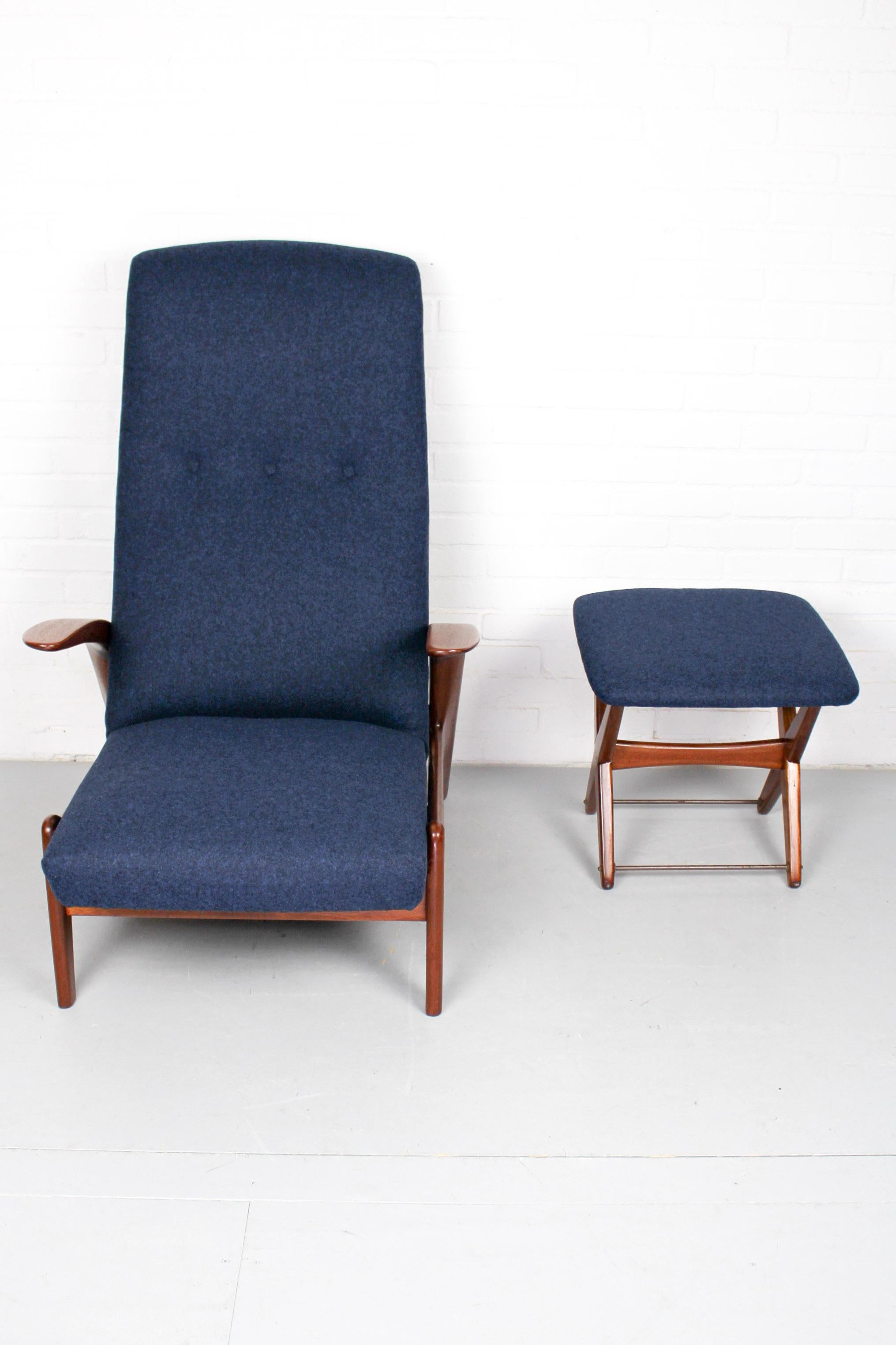 20th Century Rock n Rest Lounge Chair and Foot Stool by Gimson & Slater, circa 1960
