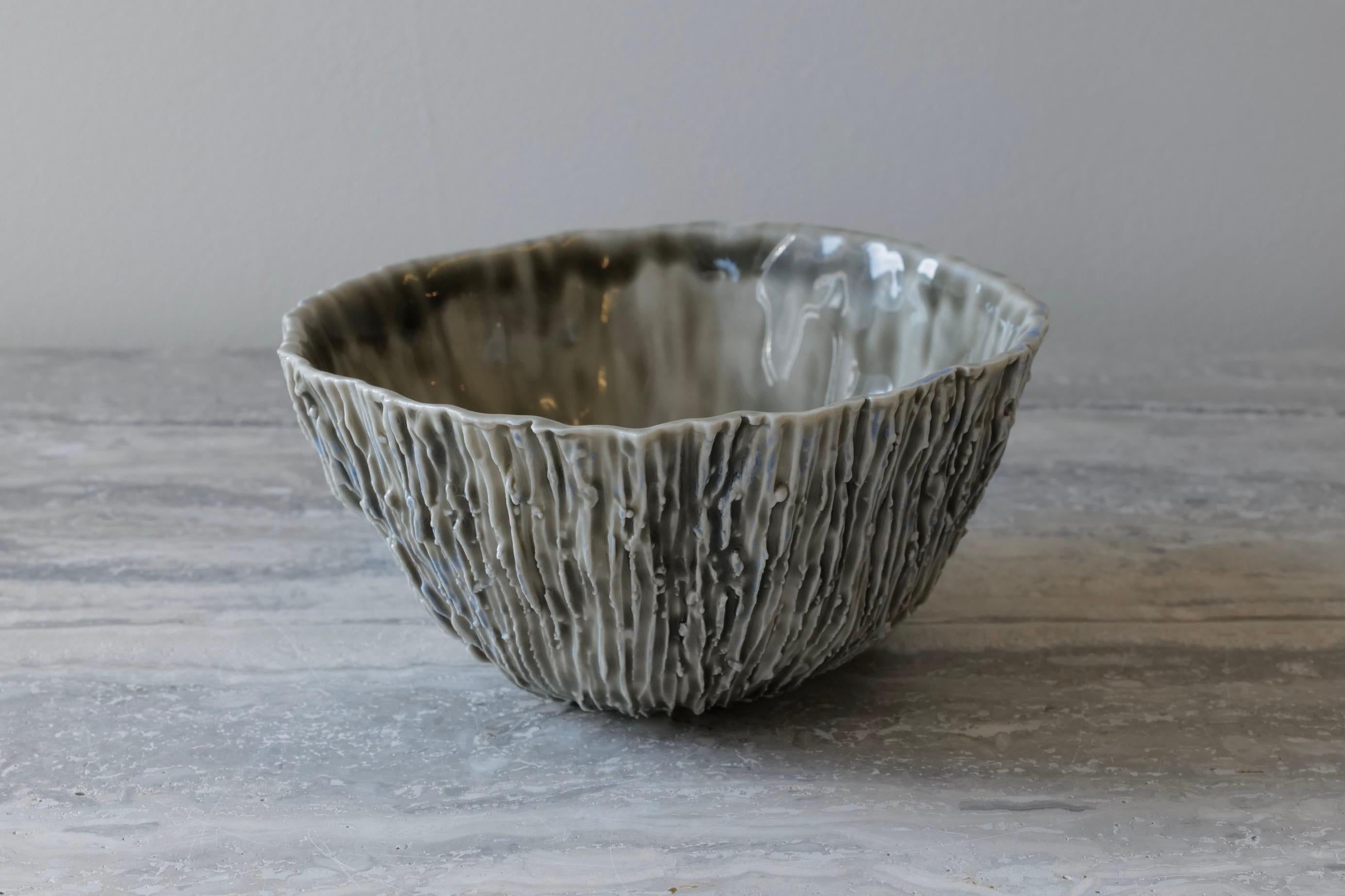 Minimalist Rocks Porcelain Small Bowl by Lana Kova