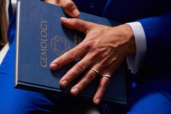 RockStars Trigonal Slice Ring in 18 Carat White Fairtrade Gold