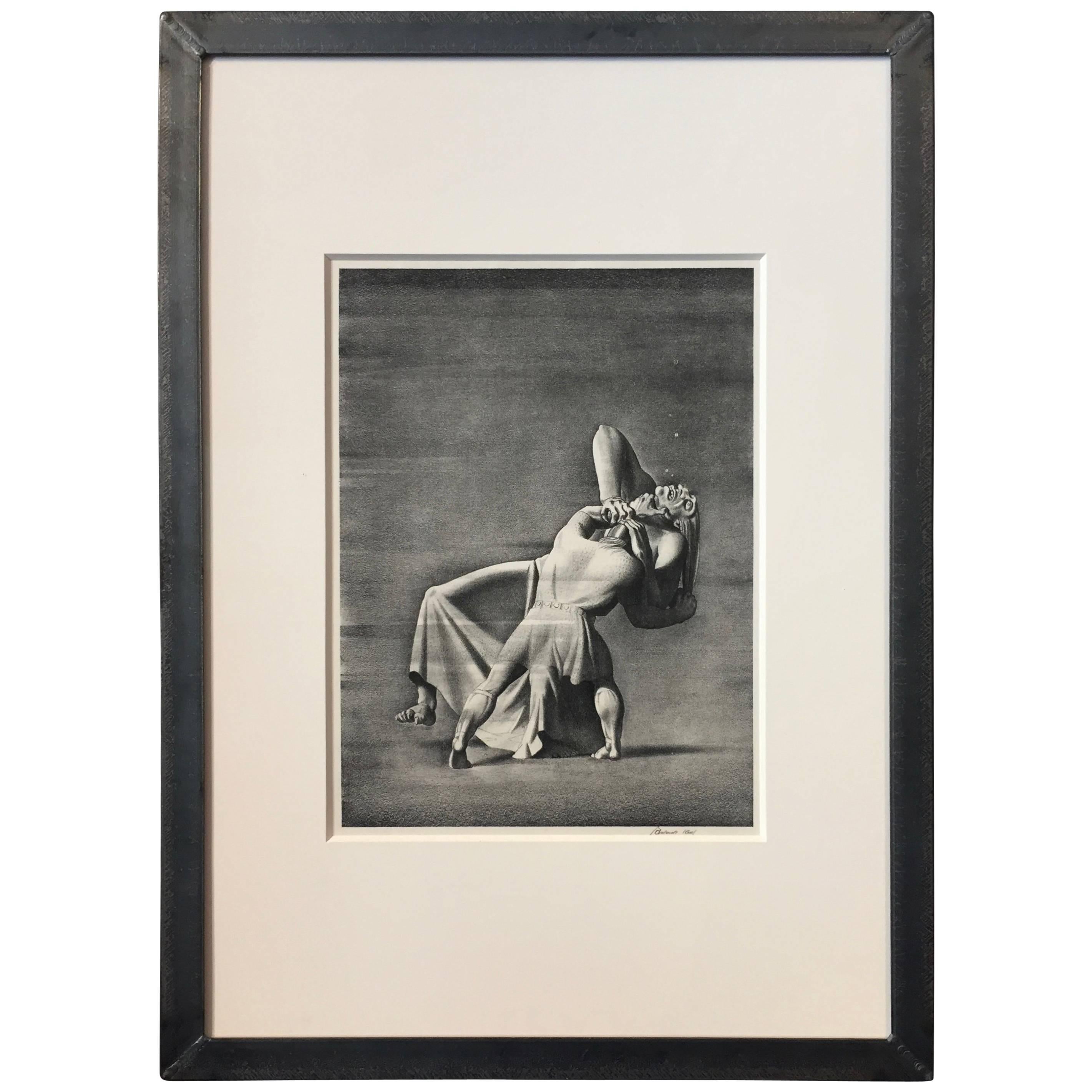 Rockwell Kent "Beowulf and Grendel's Mother", 1931, Metal Frame For Sale