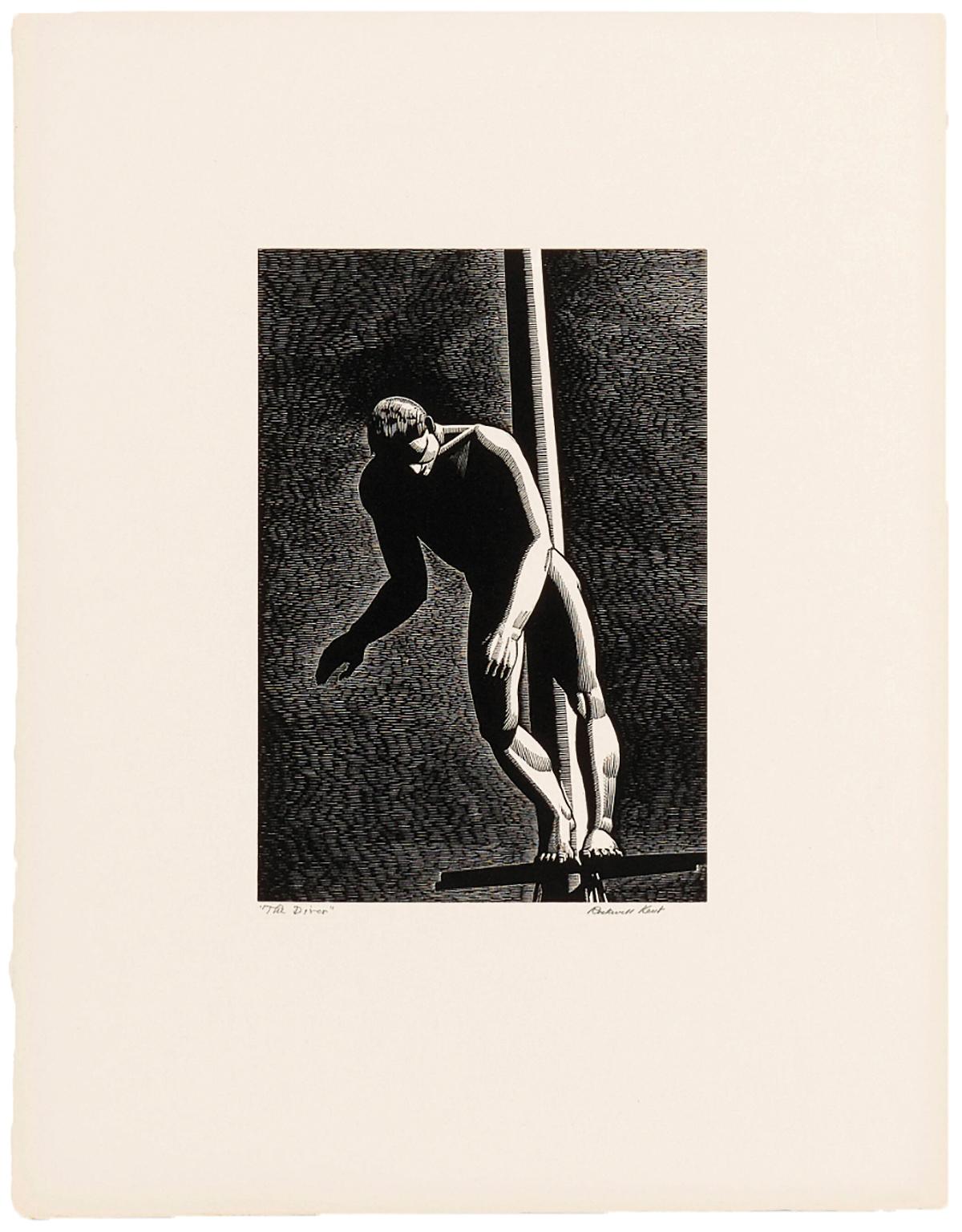 'Diver' — 1930s American Modernism - Print by Rockwell Kent