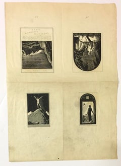 Antique Rockwell Kent, Four Bookplates (on one sheet)