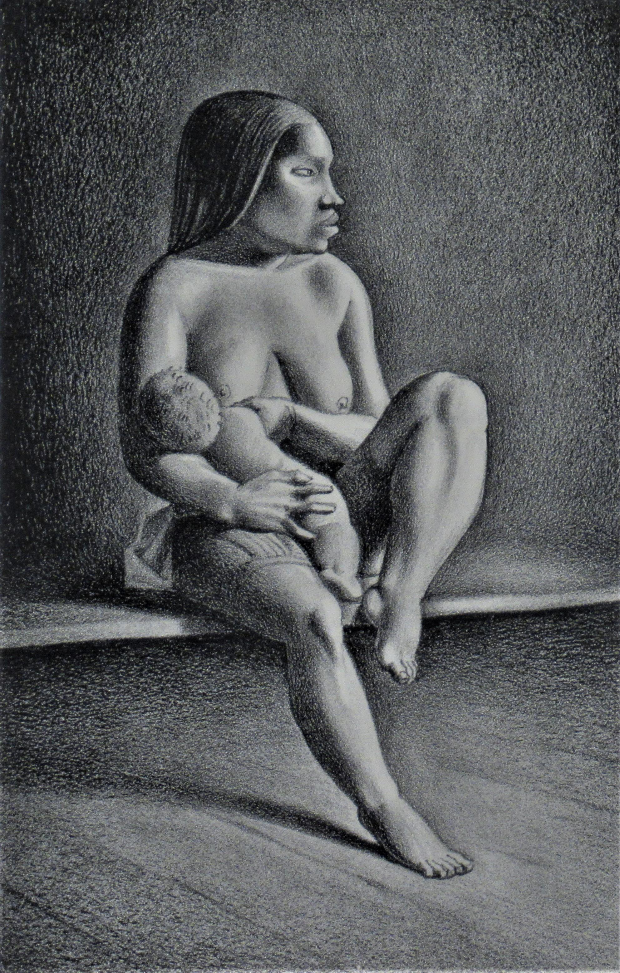 Greenland Mother Nursing Child - Print by Rockwell Kent