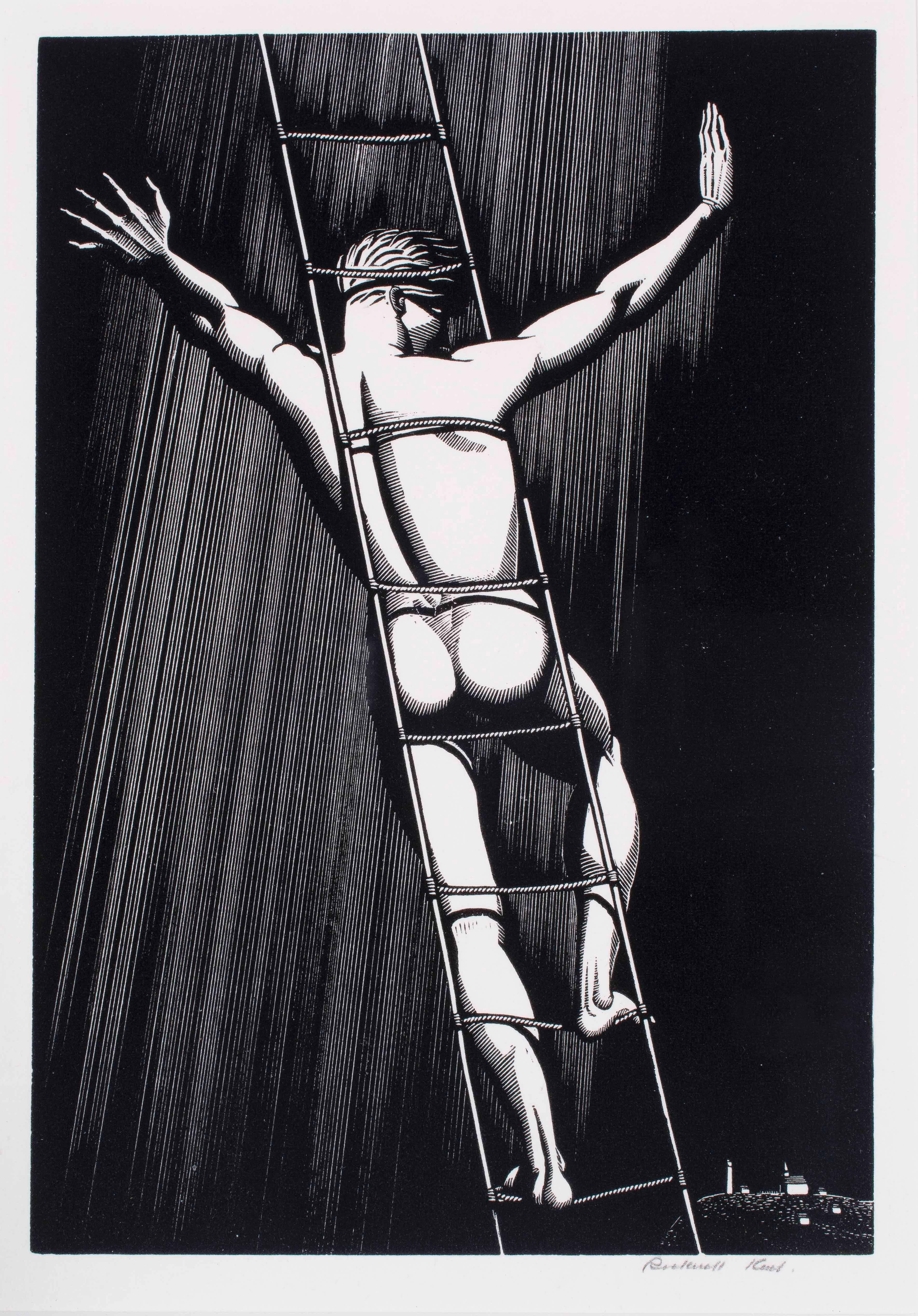 Rockwell Kent Figurative Print – BEGRÜSSUNG UND VERABSCHIEDUNG