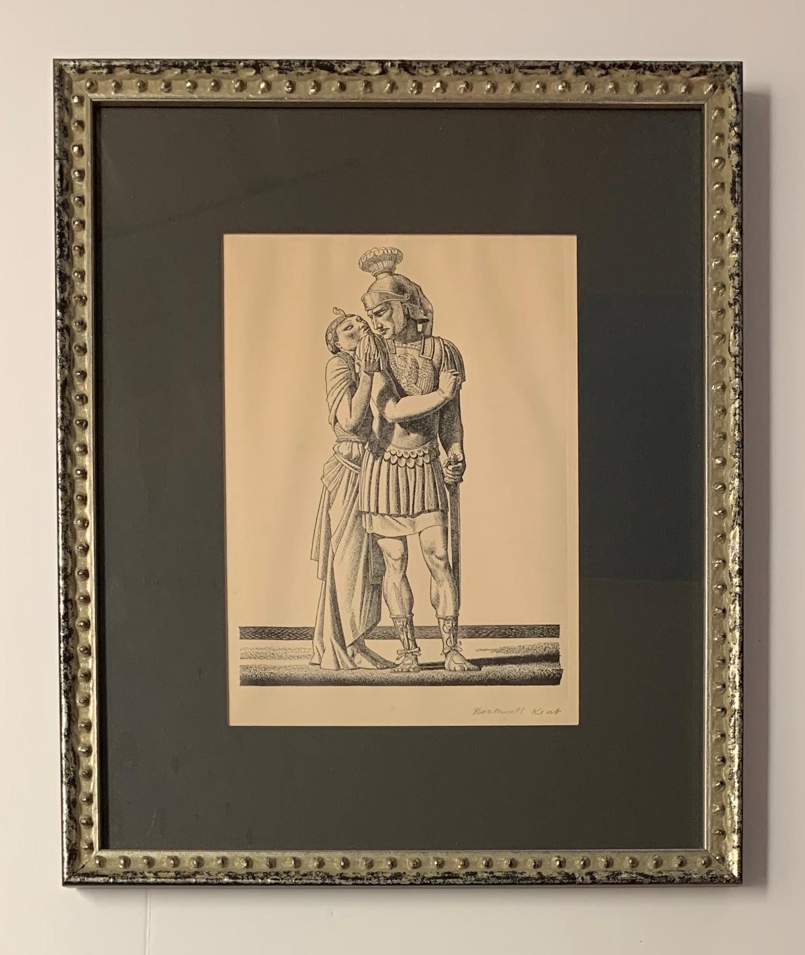 Mark Antony & Cleopatra  - Art Deco Print by Rockwell Kent