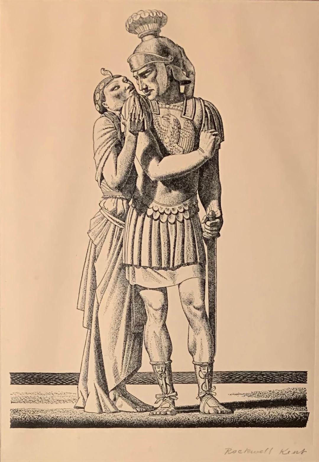 Rockwell Kent Figurative Print - Mark Antony & Cleopatra 