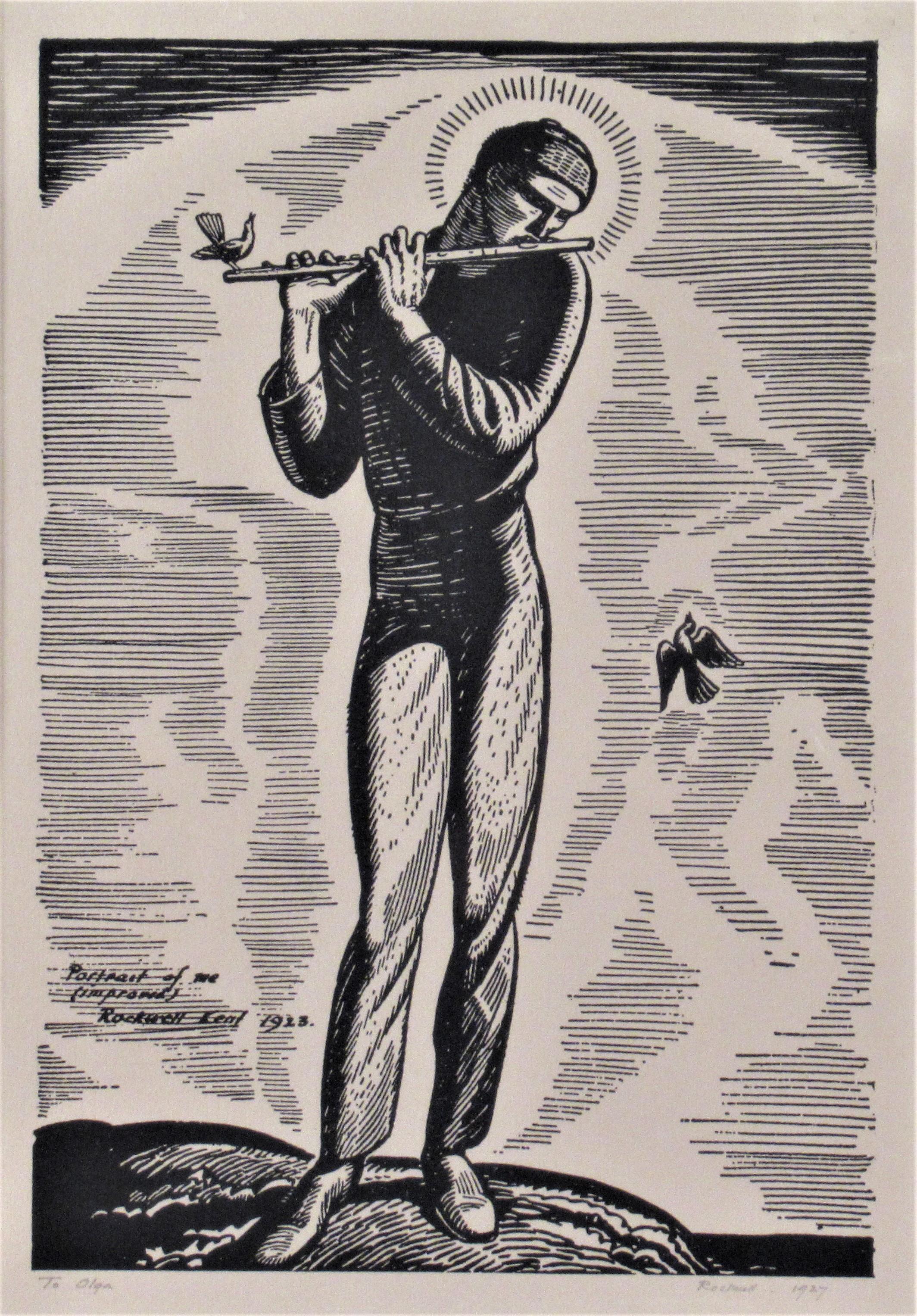 Portrait of Me Improved - Print by Rockwell Kent