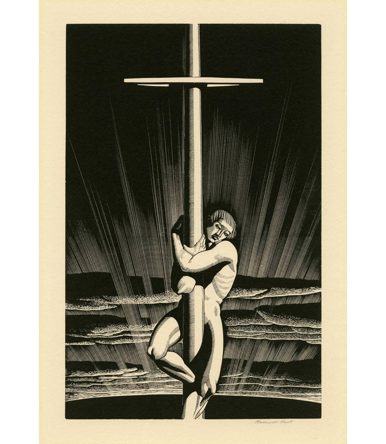 Rockwell Kent Nude Print – Meer und Himmel" - Modernität der 1930er Jahre